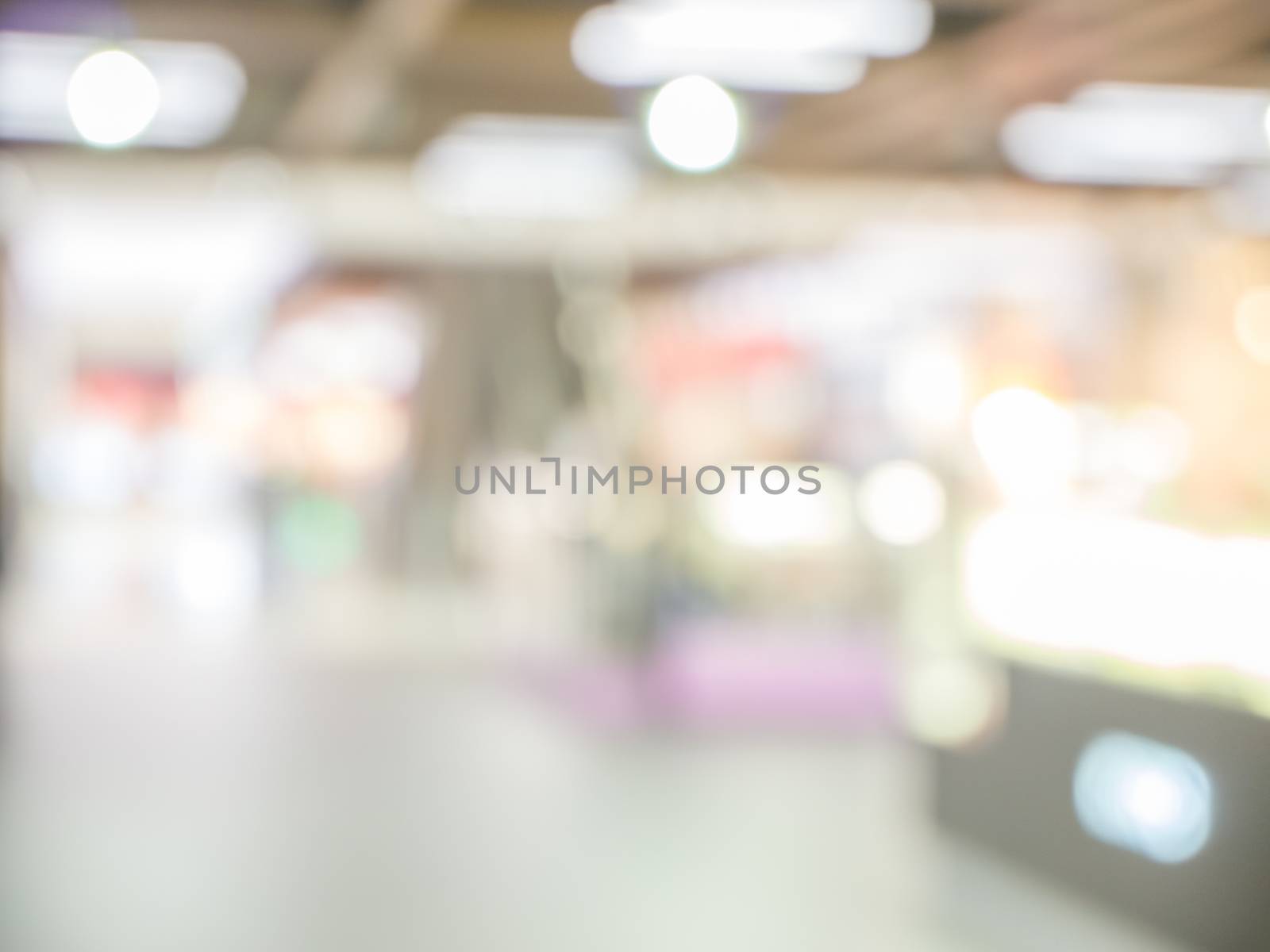 Abstract background of shopping mall, shallow depth of focus.