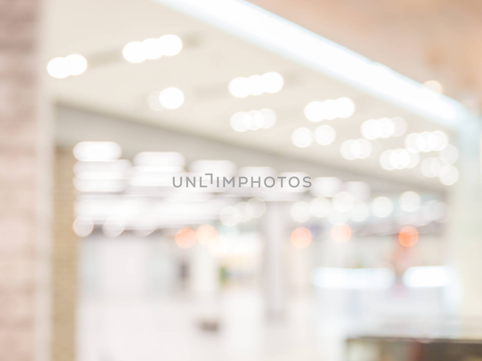 Abstract background of shopping mall, shallow depth of focus.