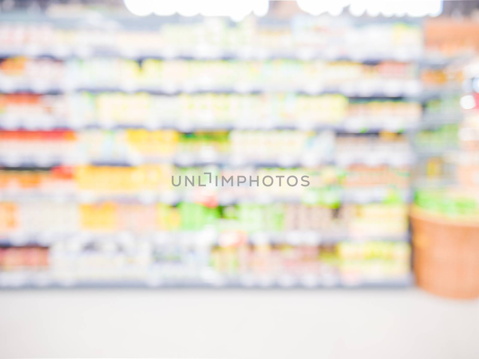 Abstract blurred supermarket, urban lifestyle concept. Shallow DOF 