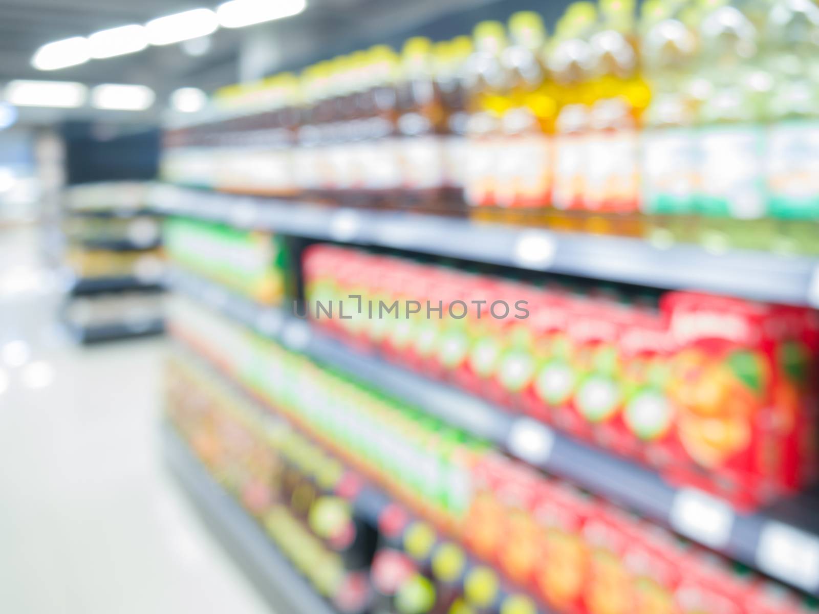 Abstract blurred supermarket, urban lifestyle concept. Shallow DOF 