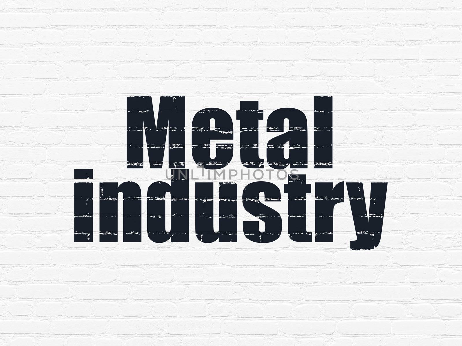 Manufacuring concept: Metal Industry on wall background by maxkabakov