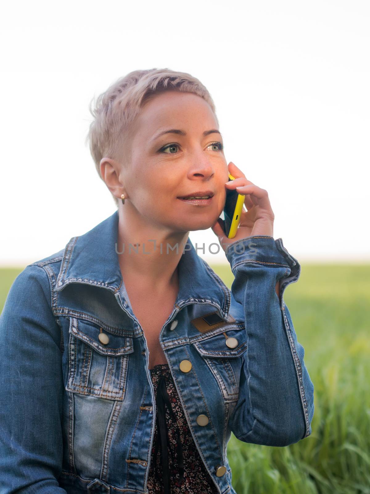 Mature Woman on the phone