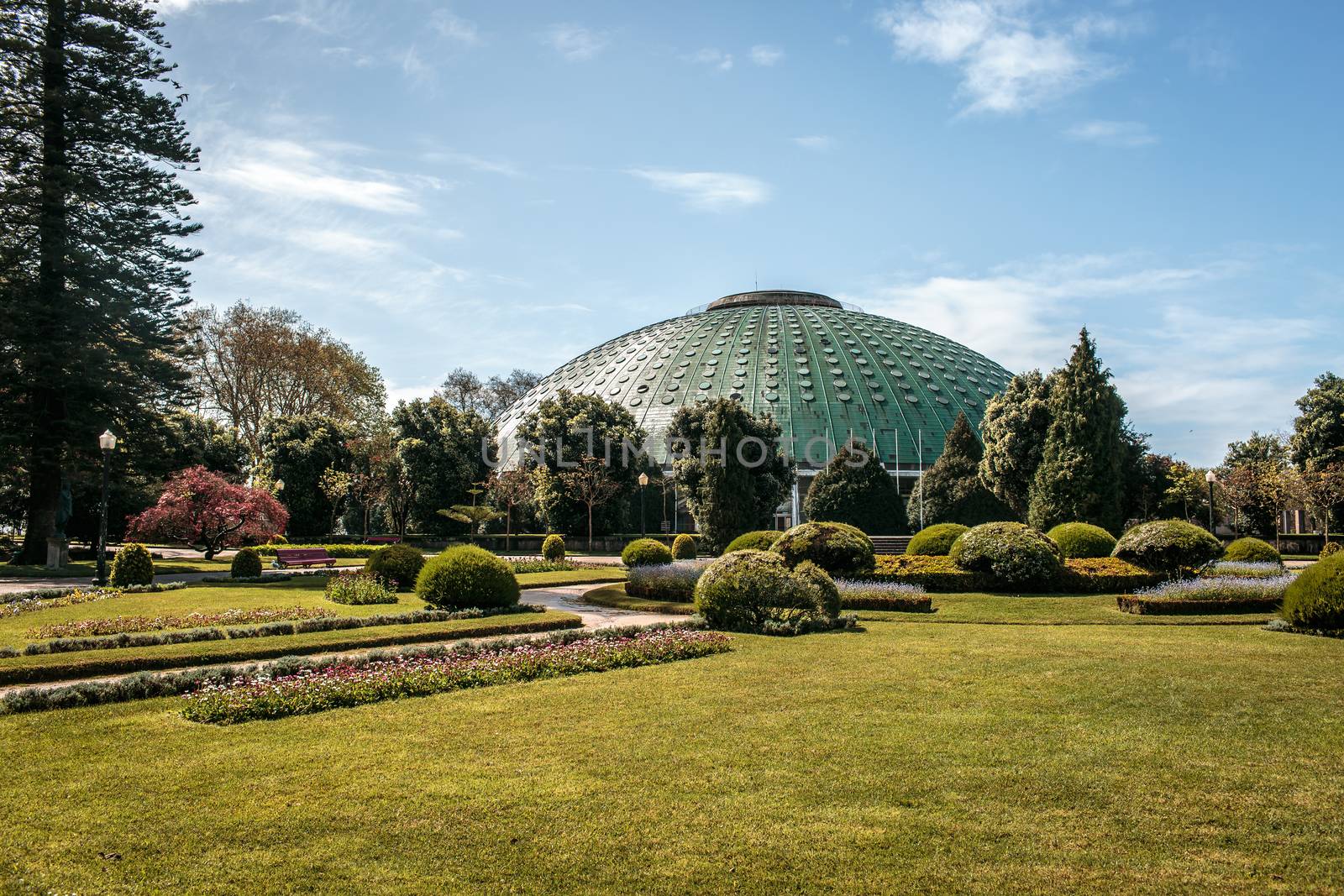 The famous Crystal palace architecture in Porto
