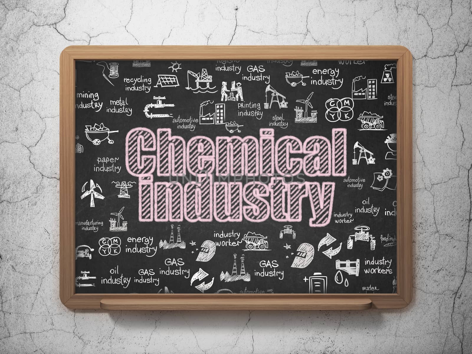 Industry concept: Chemical Industry on School board background by maxkabakov