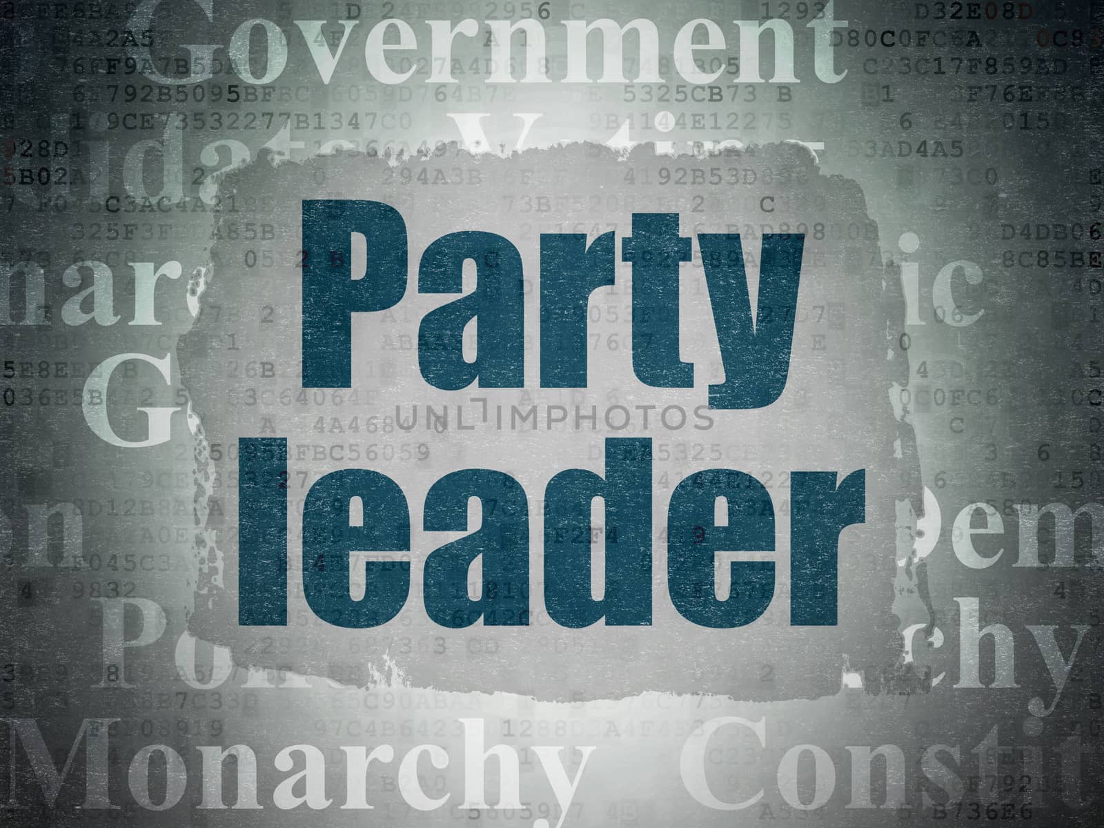Political concept: Party Leader on Digital Data Paper background by maxkabakov