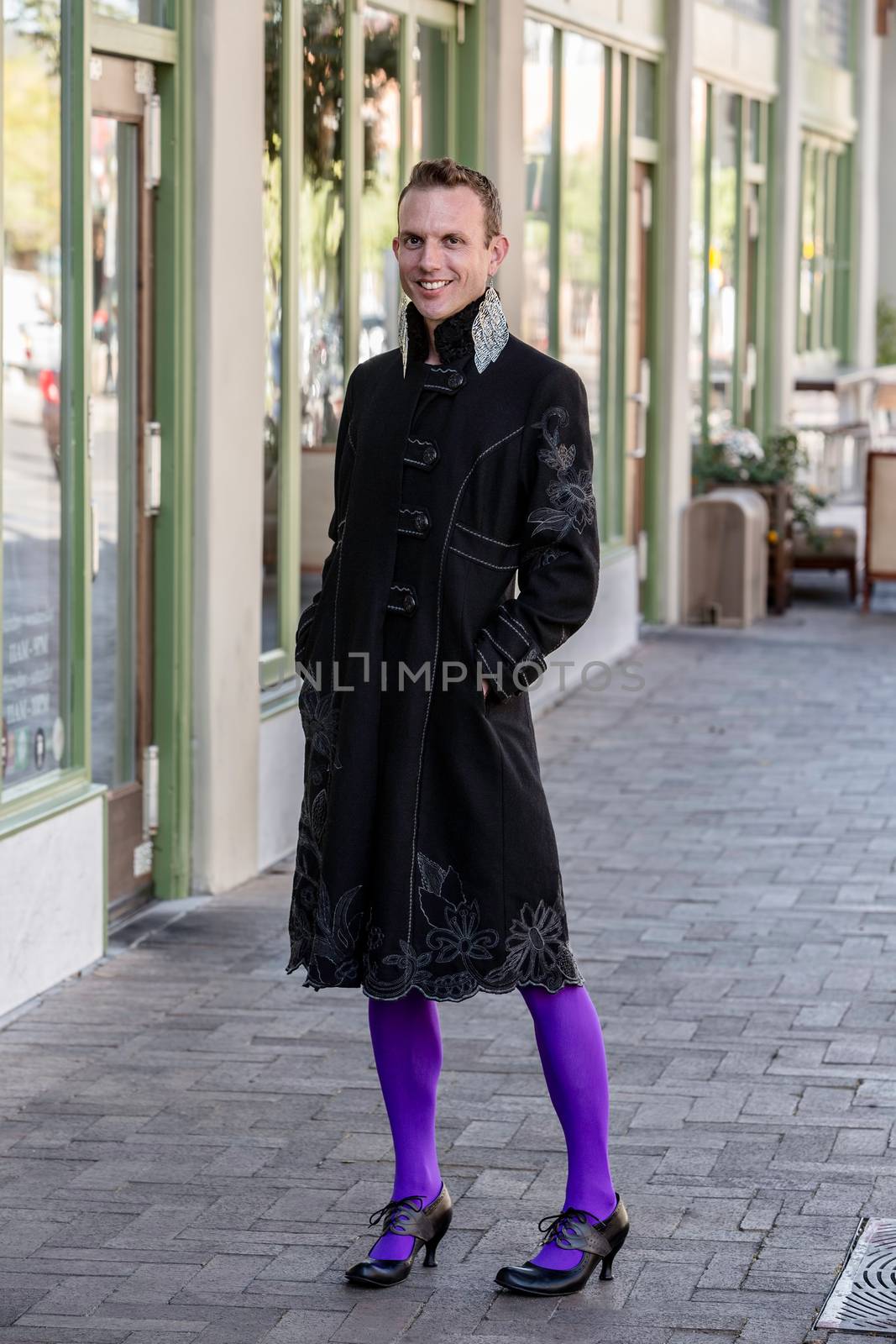 Gender Fluid Young Man in Coat by Creatista