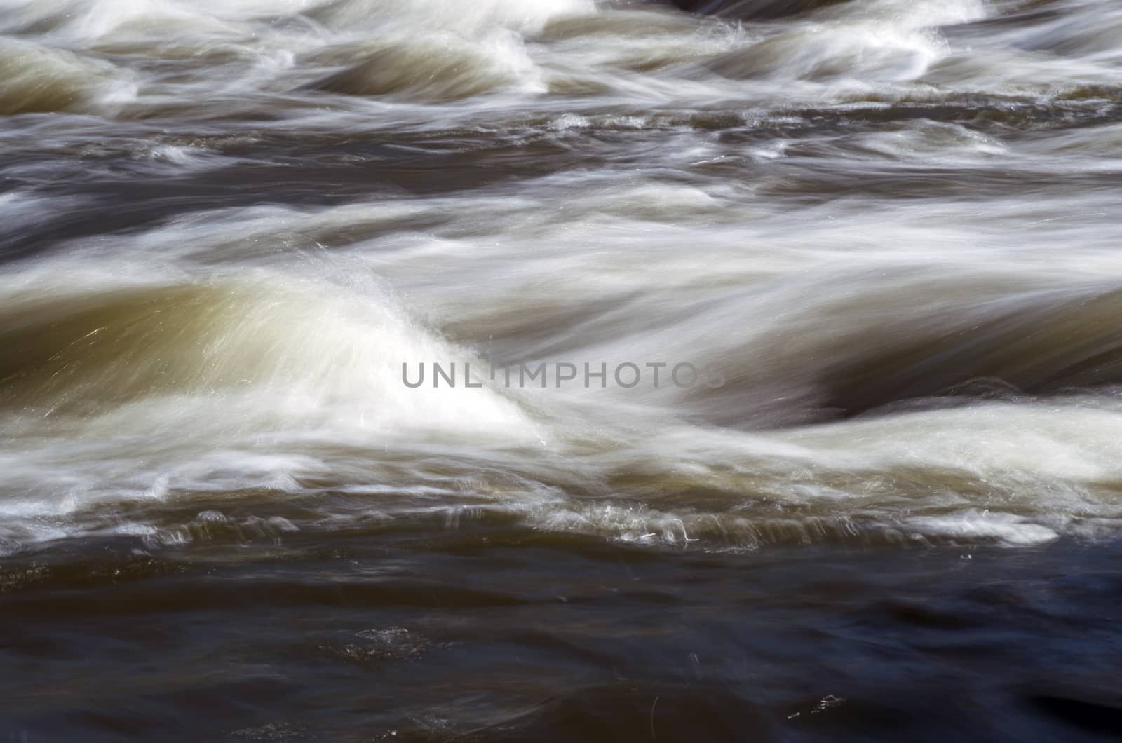 Abstract landscape of the river rapids by dolnikow