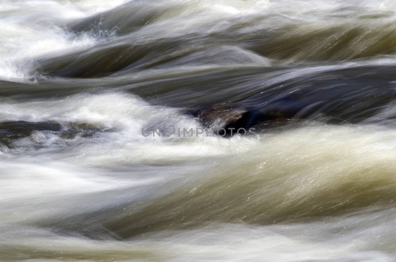 Abstract landscape of the river rapids by dolnikow