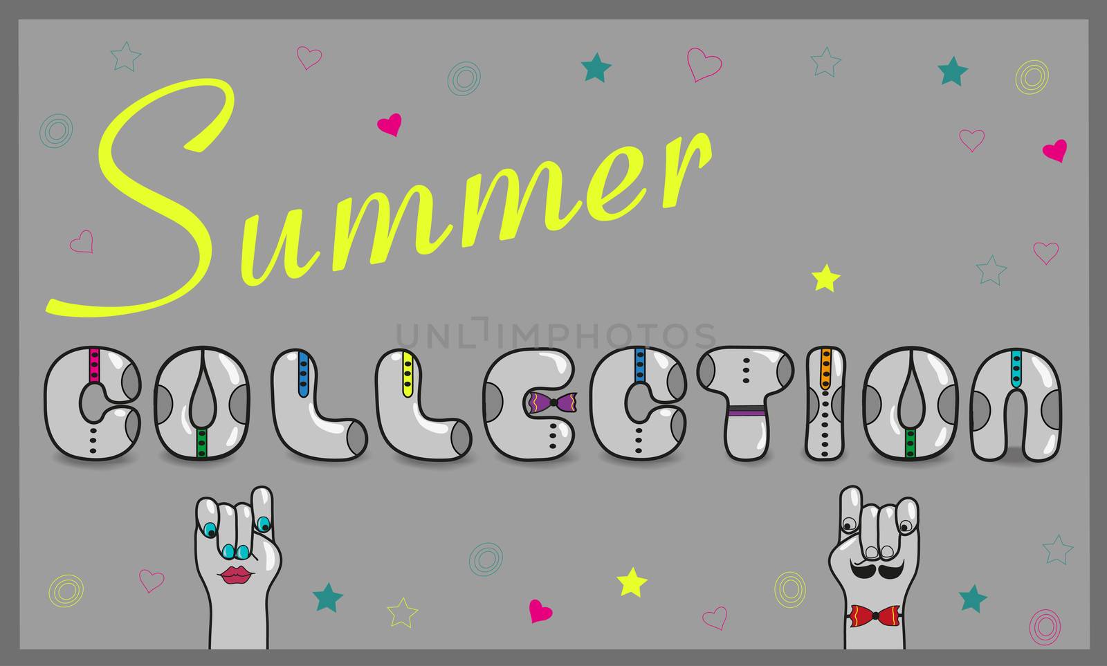 Inscription Summer Collection with hipster style