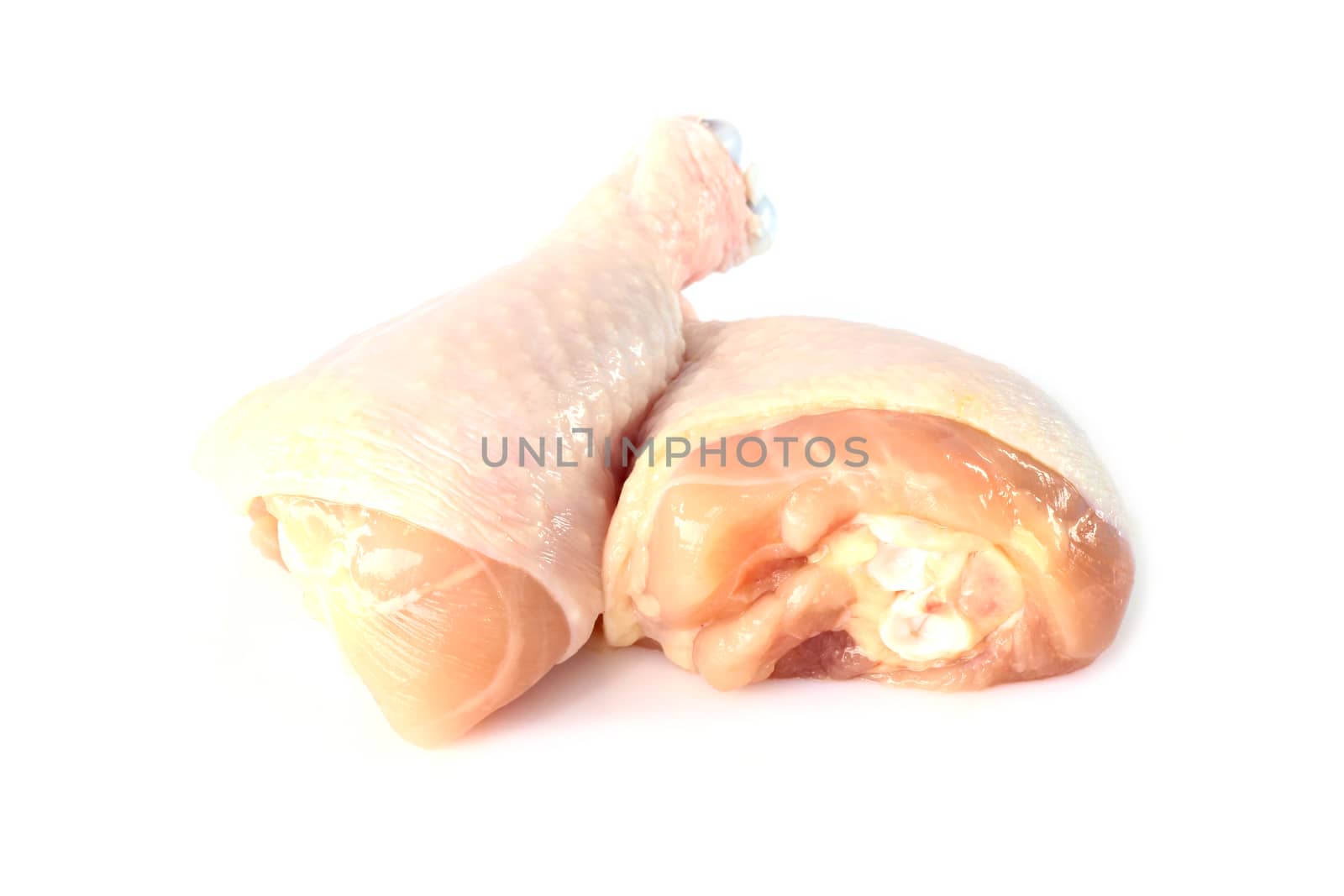 Image of Chicken Drumstick on a white background
