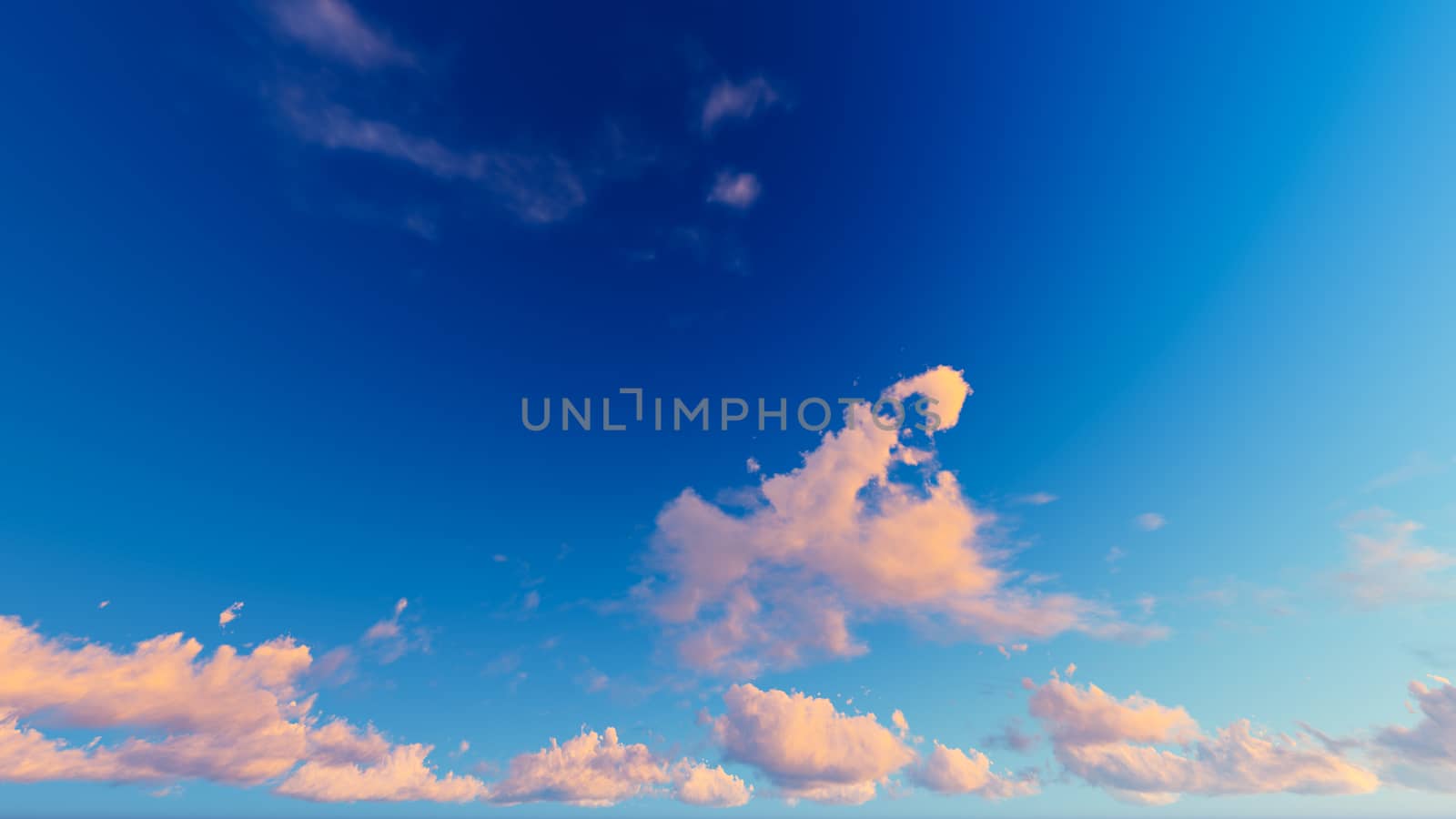 Cloudy blue sky abstract background, 3d illustration by teerawit