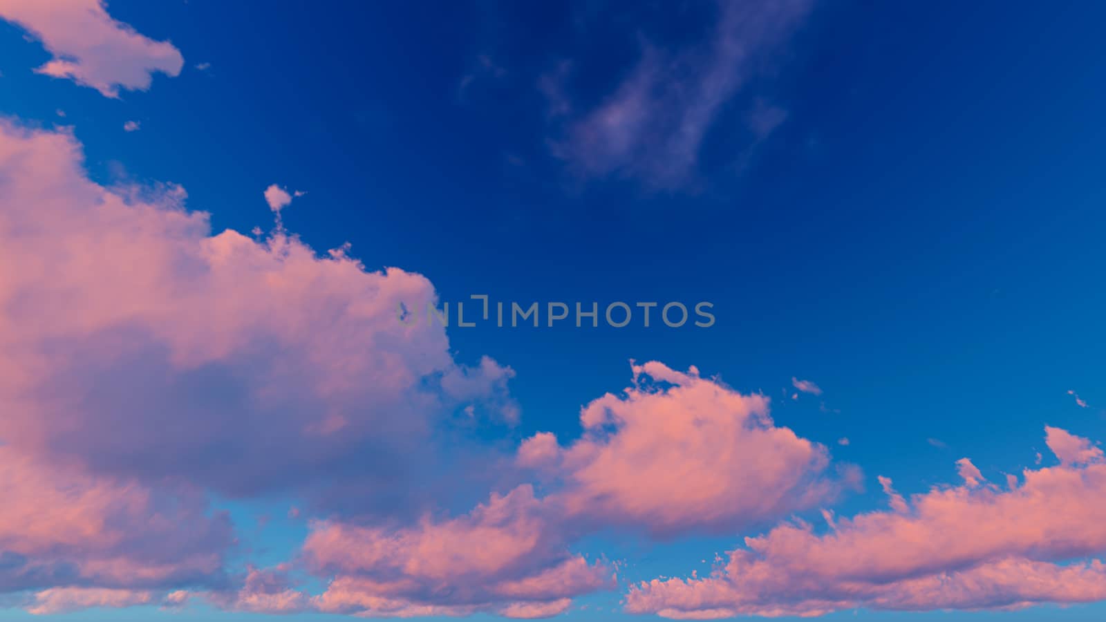 Cloudy blue sky abstract background, 3d illustration by teerawit