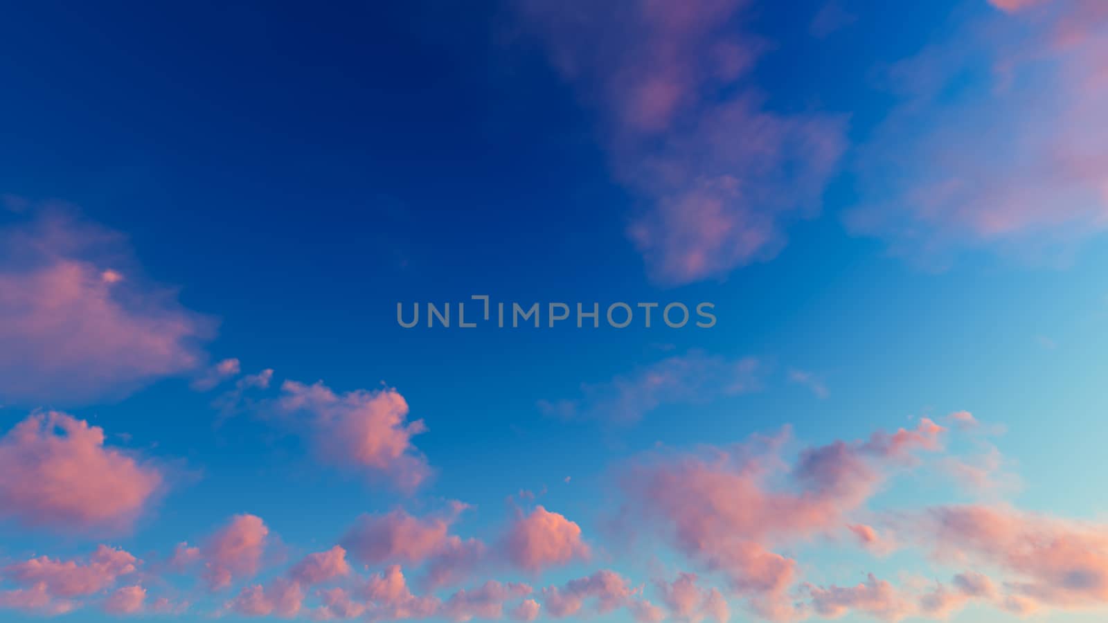 Cloudy blue sky abstract background, 3d illustration by teerawit