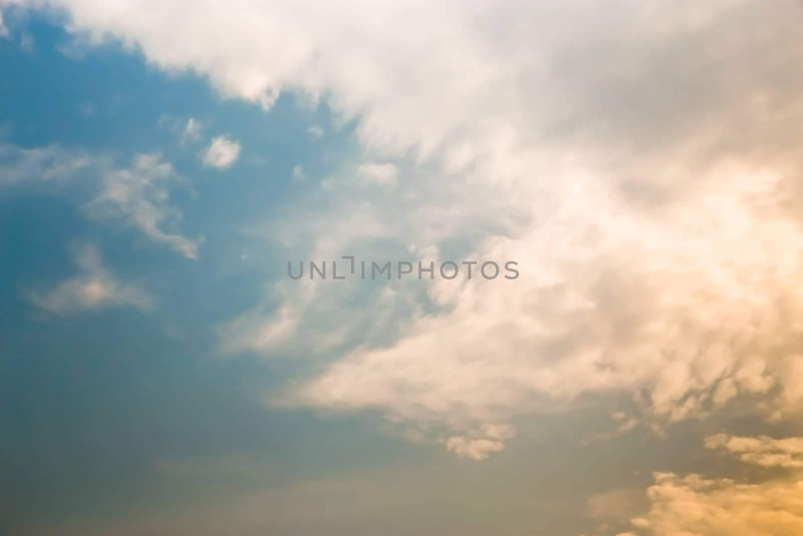 View cloud and sky sunset with background