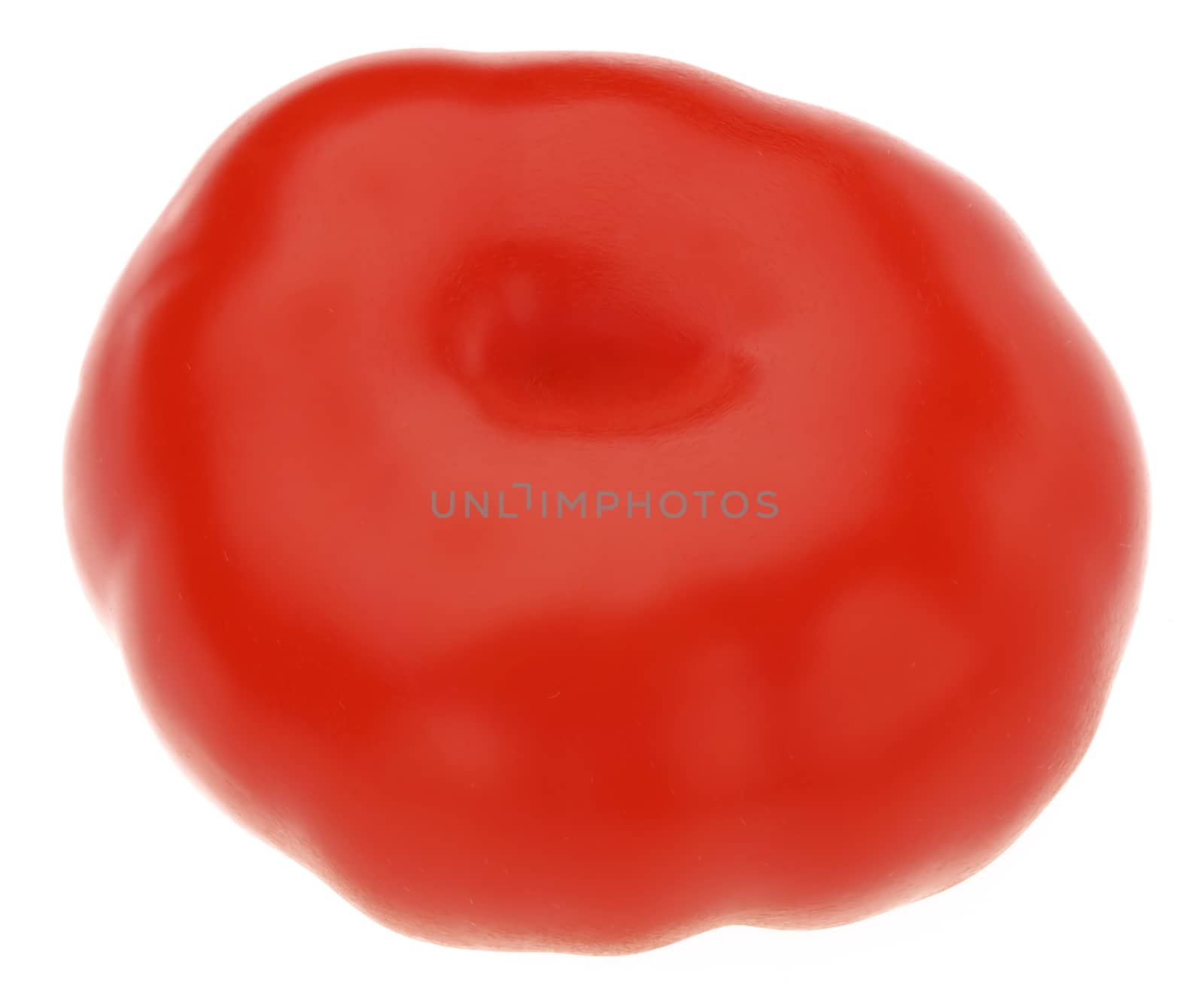 Fresh ripe Tomato isolated on a white background. Original view.