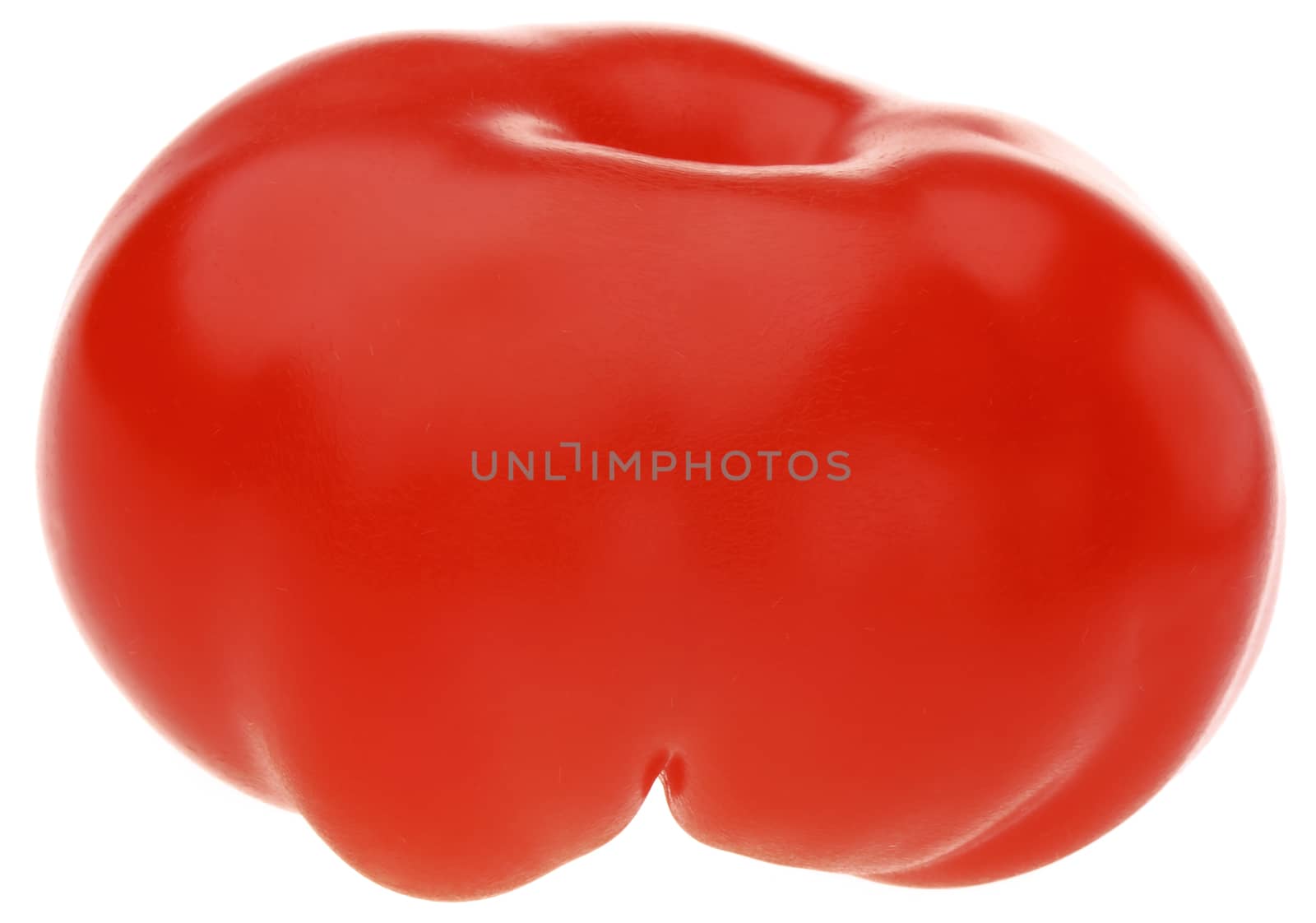 Fresh ripe Tomato isolated on a white background. Original view.