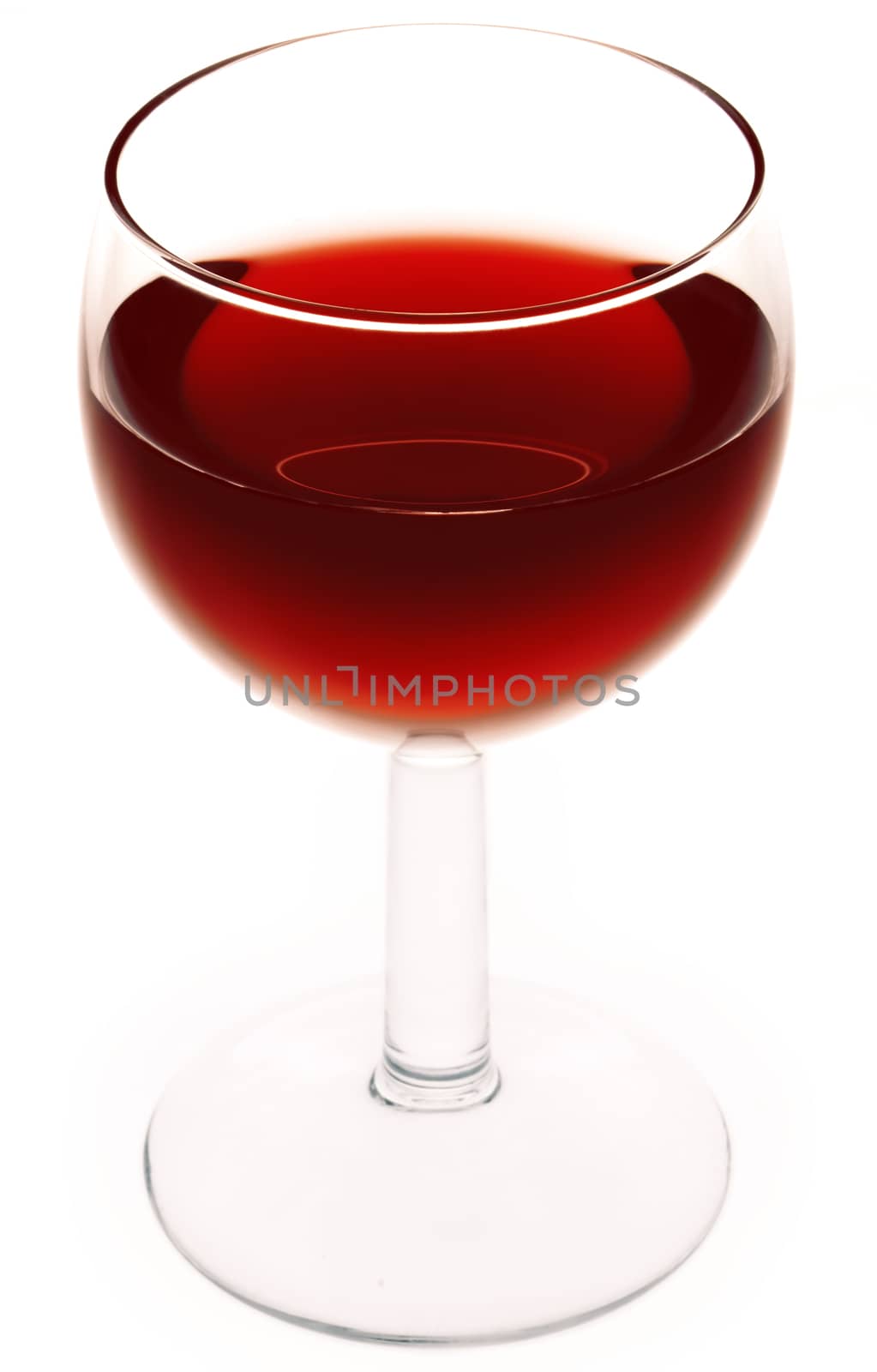 Glass of Red Wine. Isolated on a white background.