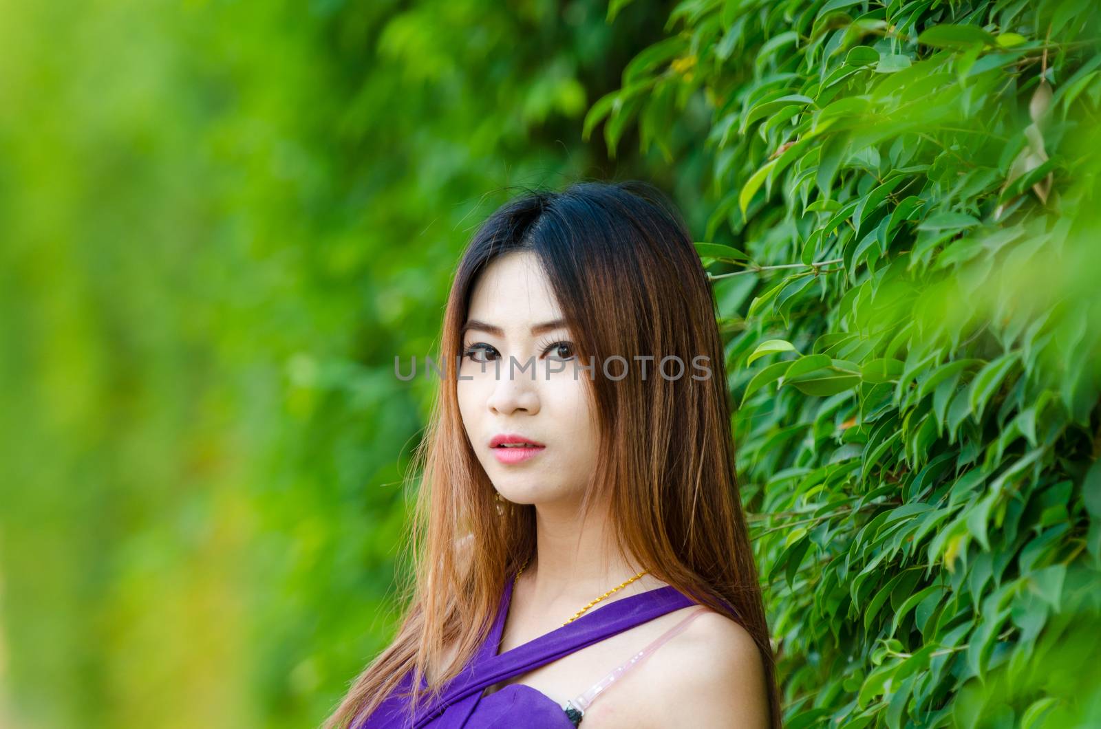Portrait of a Asian woman. by chatchai