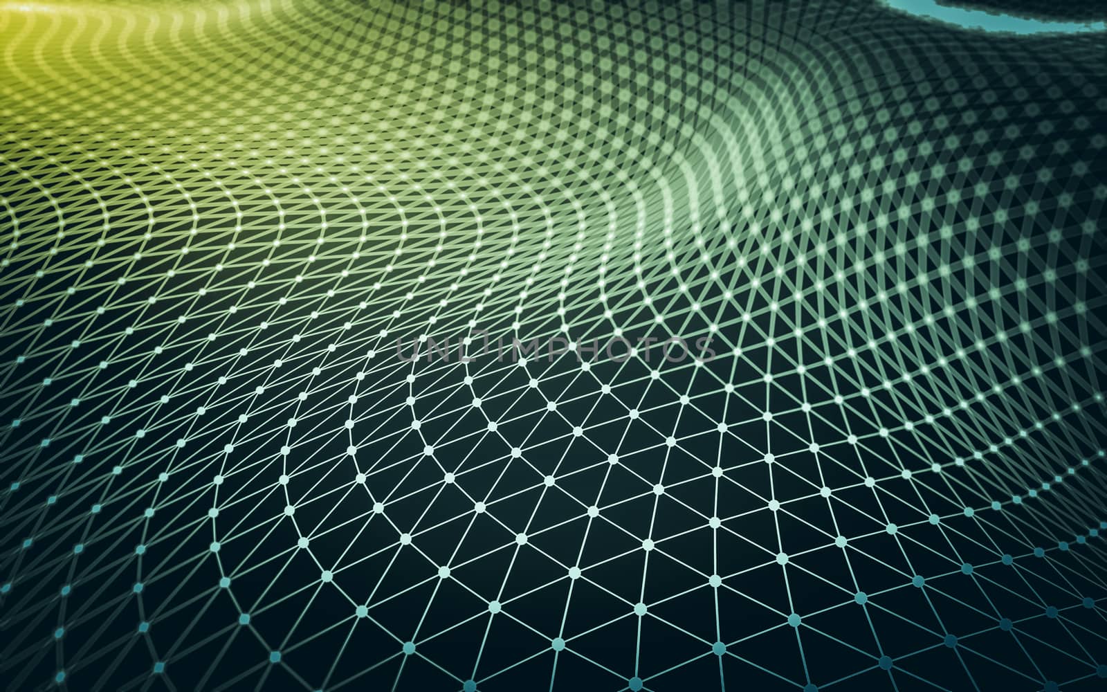 Abstract polygonal space low poly dark background with connecting dots and lines. Connection structure. 3d rendering