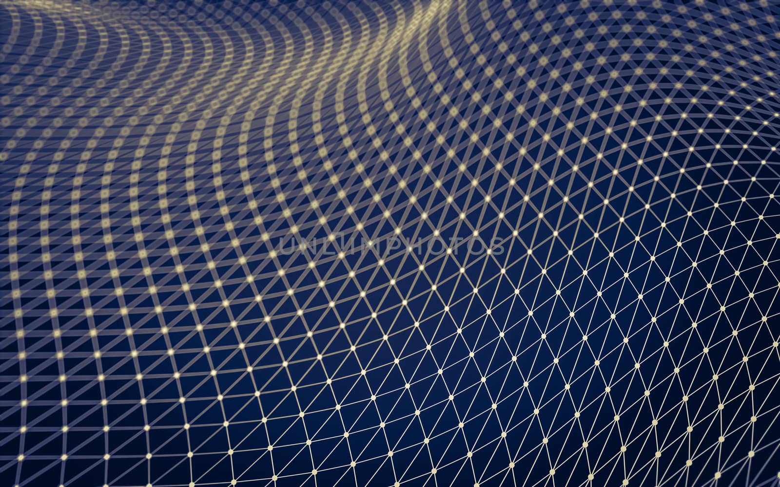 Abstract polygonal space low poly dark background with connecting dots and lines. Connection structure. 3d rendering