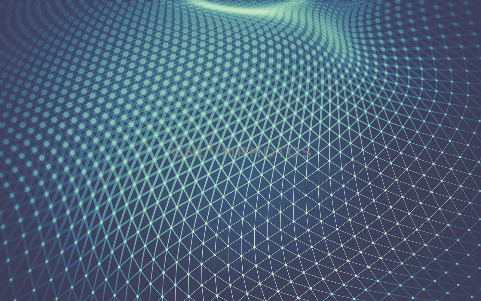 Abstract polygonal space low poly dark background with connecting dots and lines. Connection structure. 3d rendering