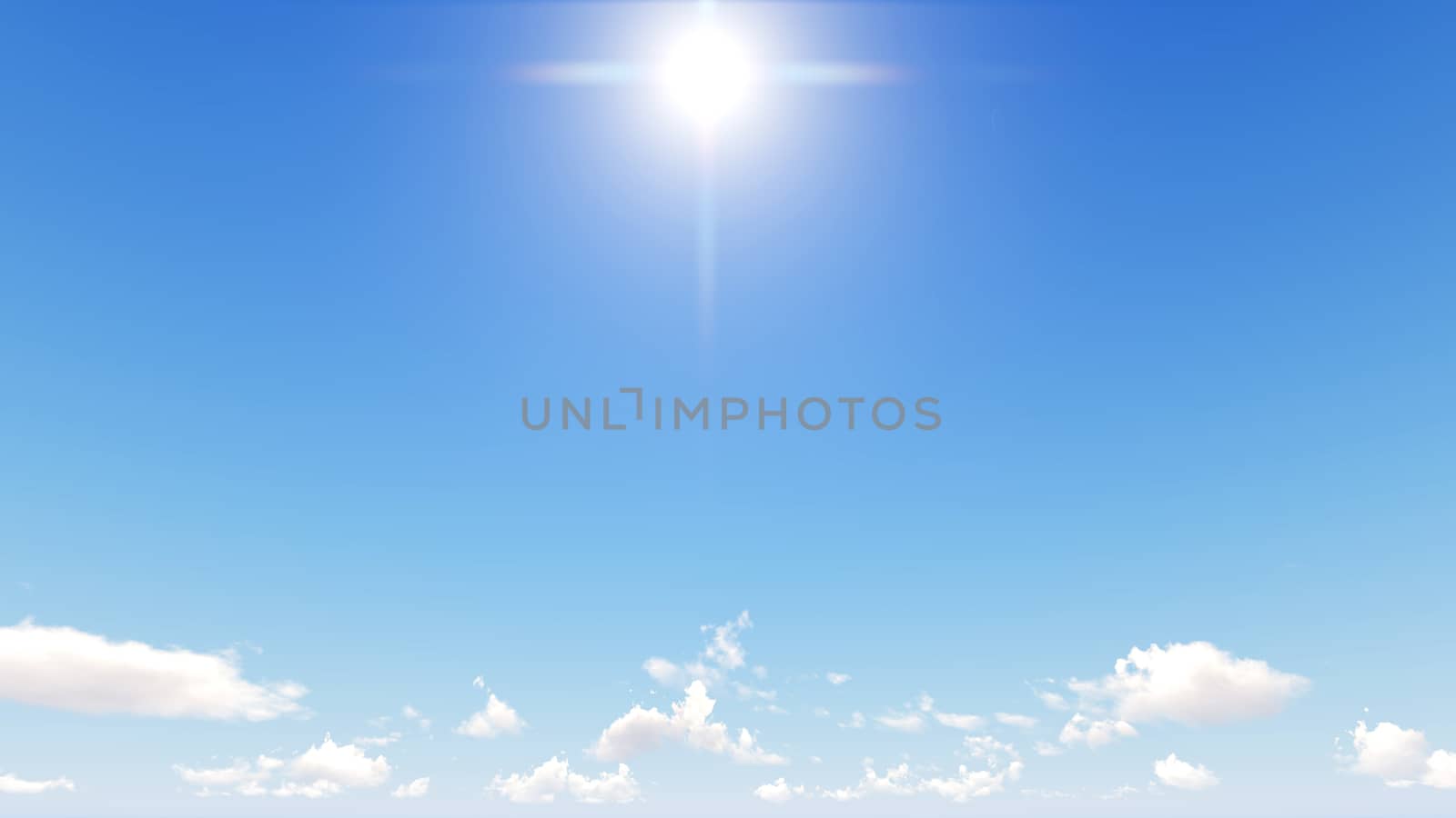 Cloudy blue sky abstract background, blue sky background with tiny clouds, 3d rendering

