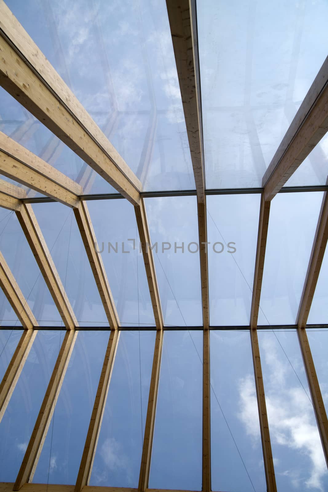 Wooden roof and glass by fotografiche.eu