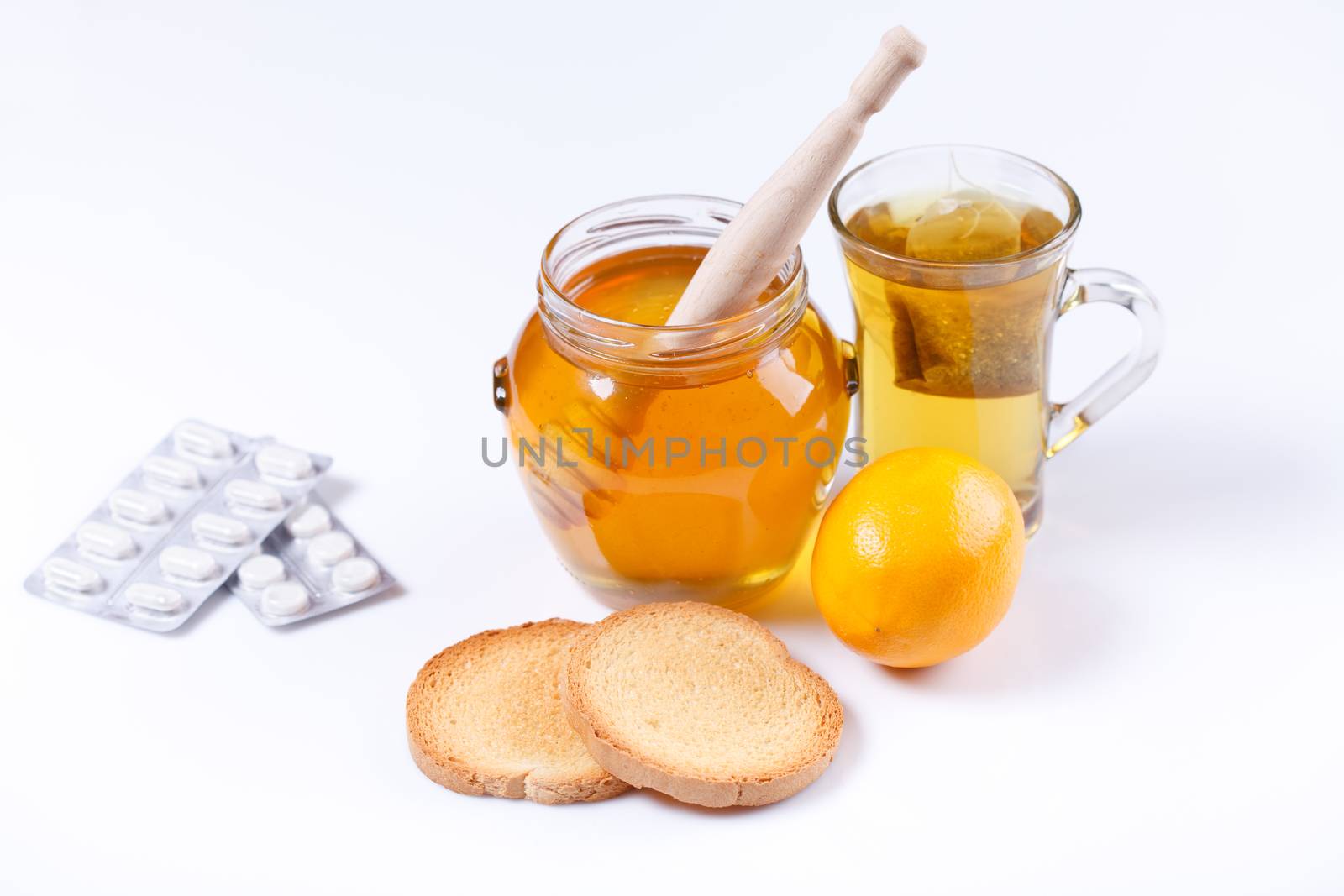 Honey, tea and medicine, Flue concept