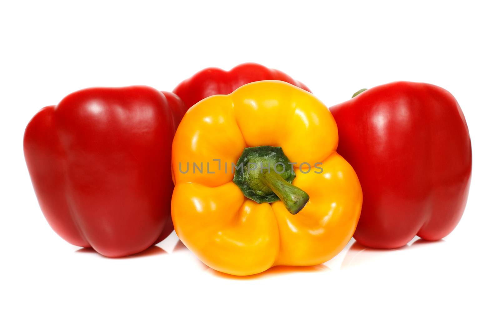 Red and yellow bell pepper composition
