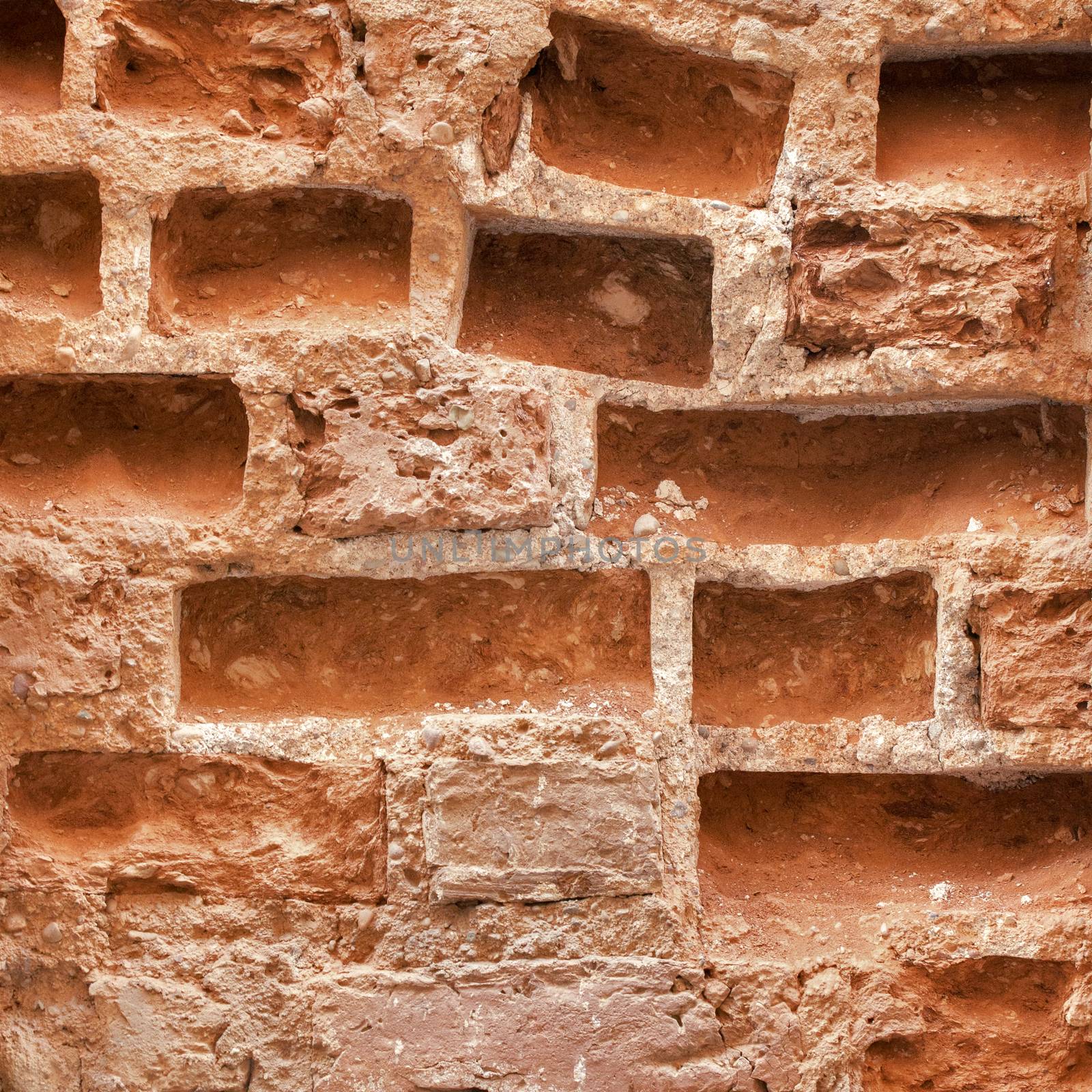 close-up abandoned  brick  wall  by nejuras