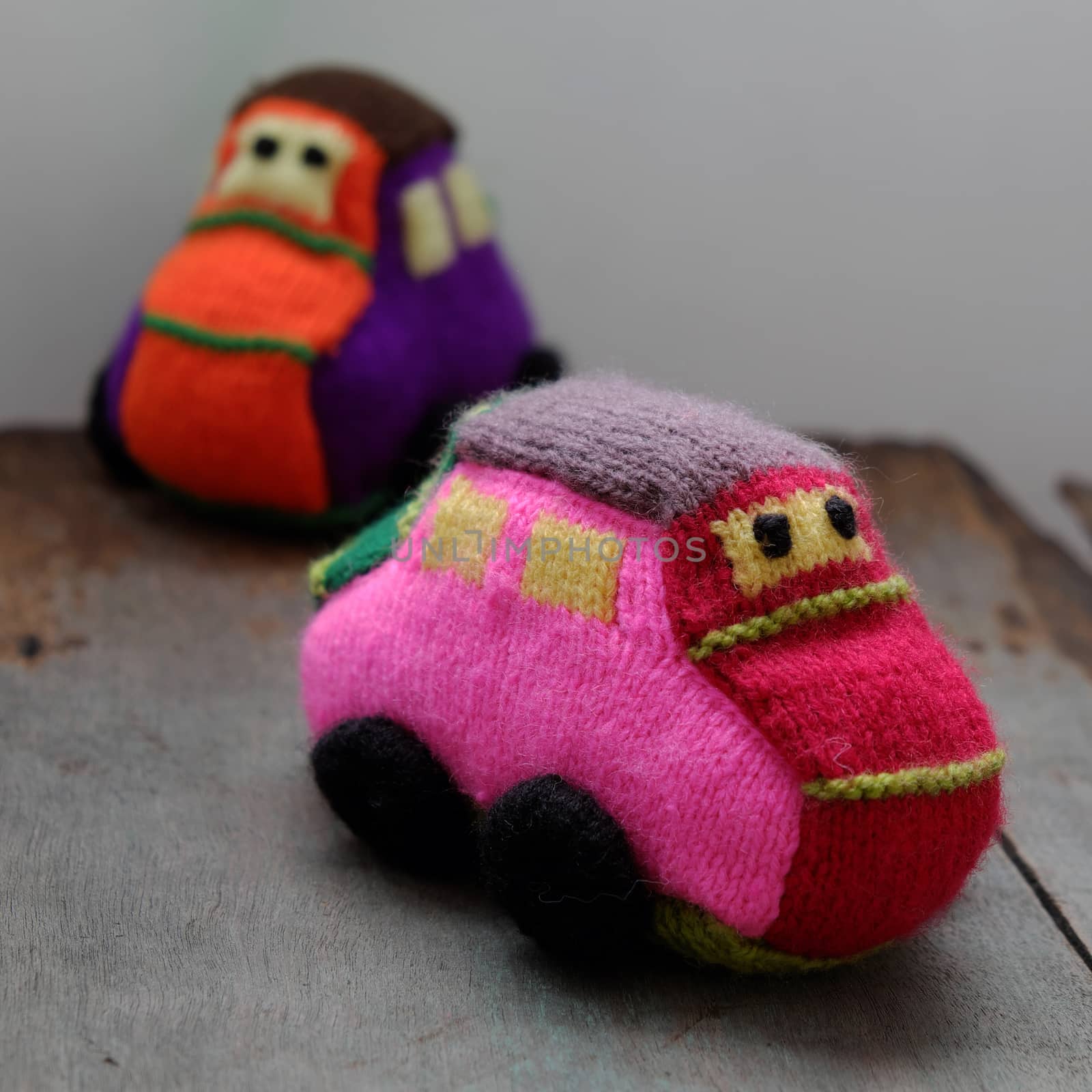 Handmade gift for children, knit baby car by xuanhuongho