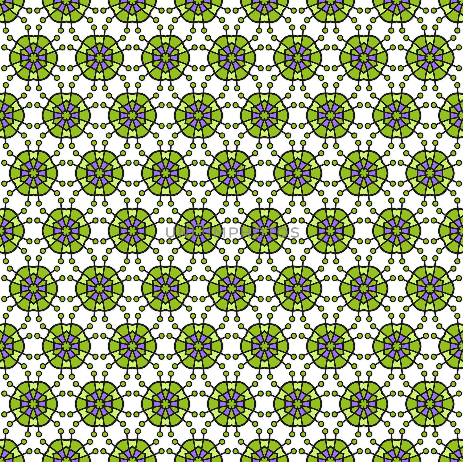 background or textile abstract pattern fairy tale flowers with feelers