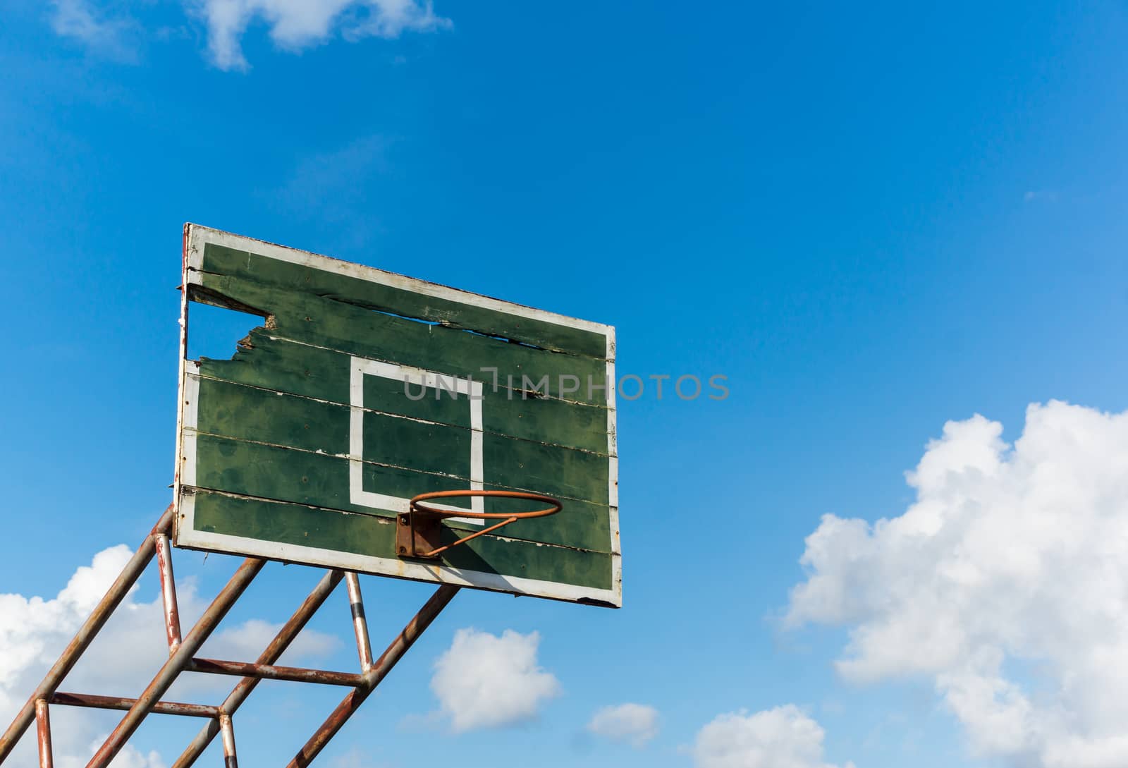 basketball hoop old by photoexplorer