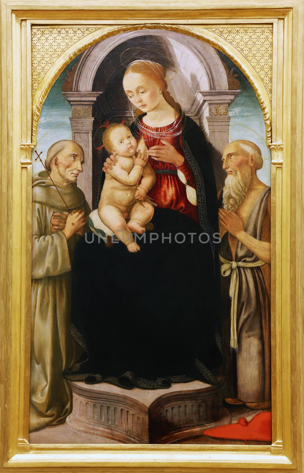 Biagio d'Antonio Tucci: Madonna and Child with St. Francis and Jerome, Old Masters Collection, Croatian Academy of Sciences in Zagreb, Croatia