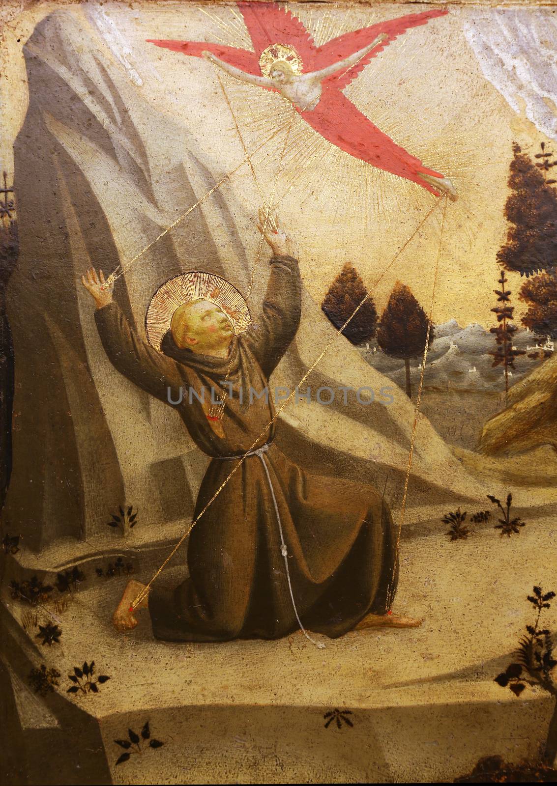 Fra Angelico: The stigmatization of St. Francis of Assisi, Old Masters Collection, Croatian Academy of Sciences in Zagreb, Croatia