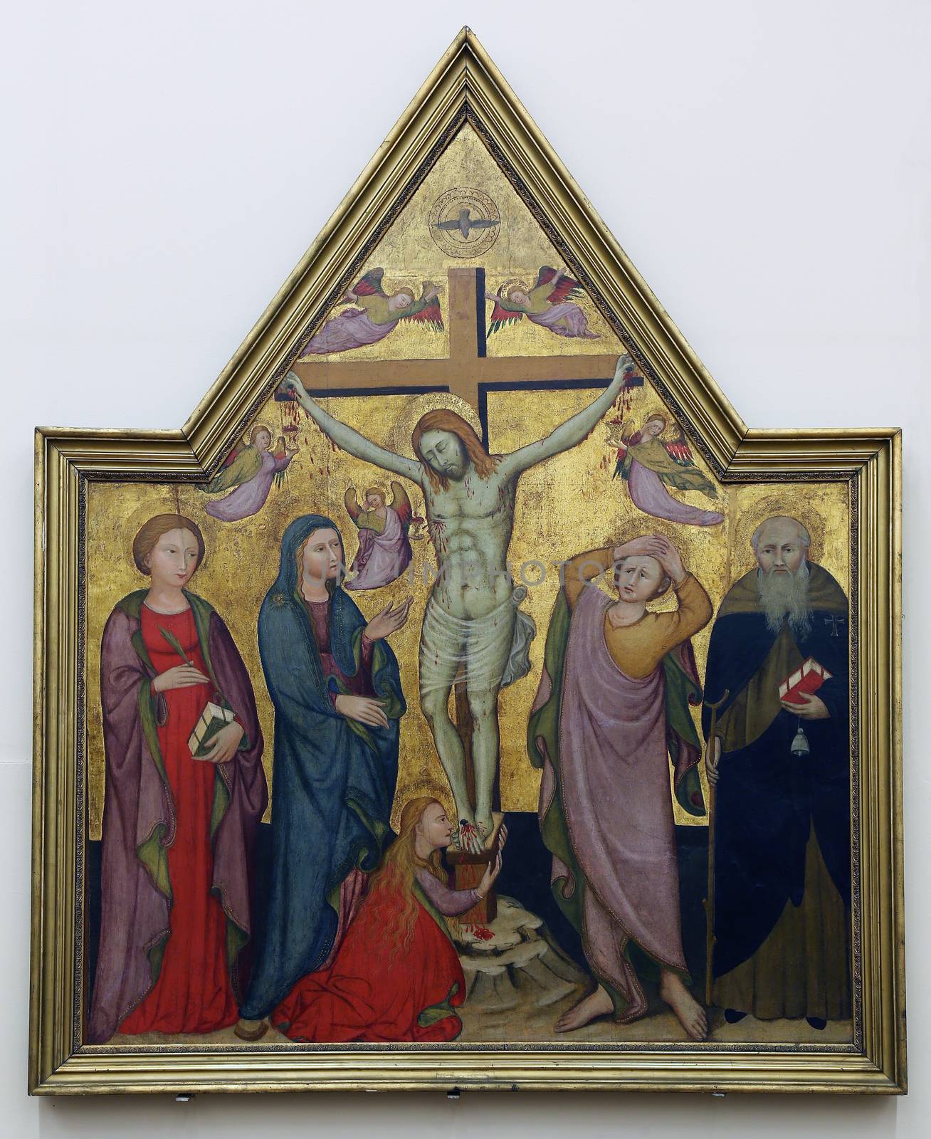 Maestro di San Verecondo: Crucifixion with Saints by atlas