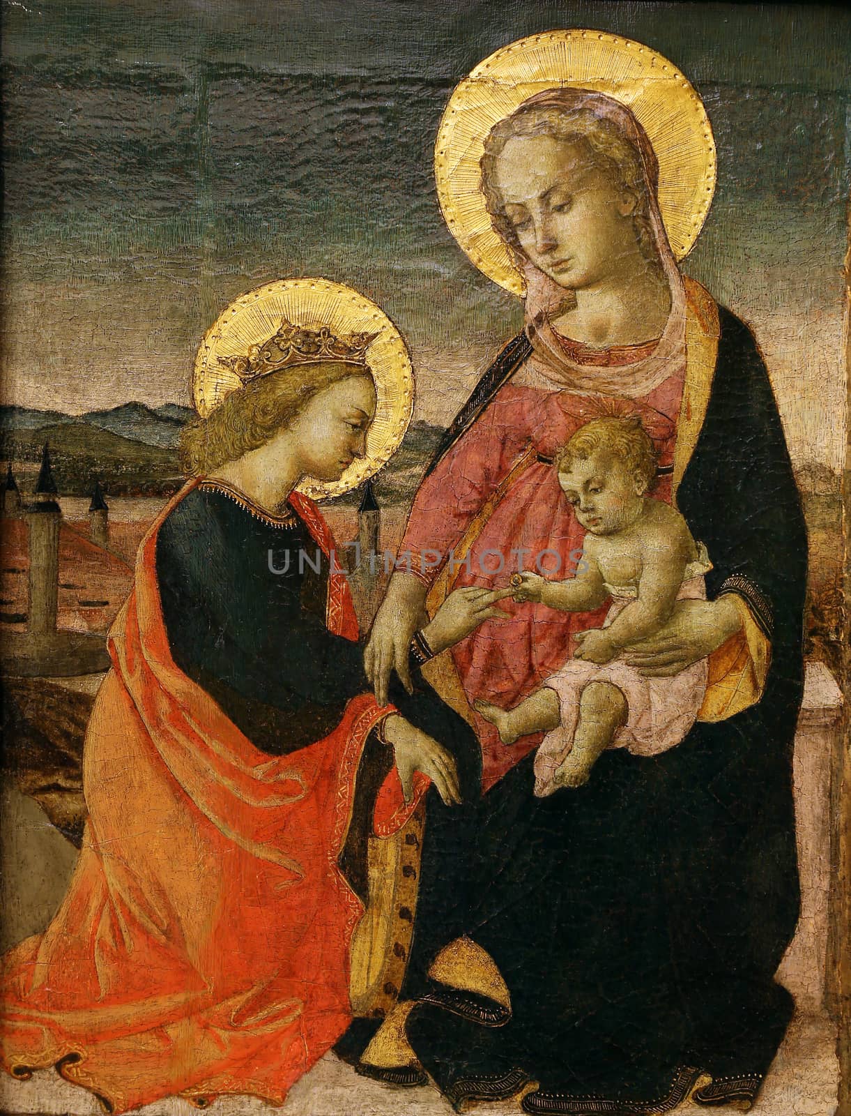 Maestro di San Miniato: Engagement of St. Catherine, Old Masters Collection, Croatian Academy of Sciences in Zagreb, Croatia