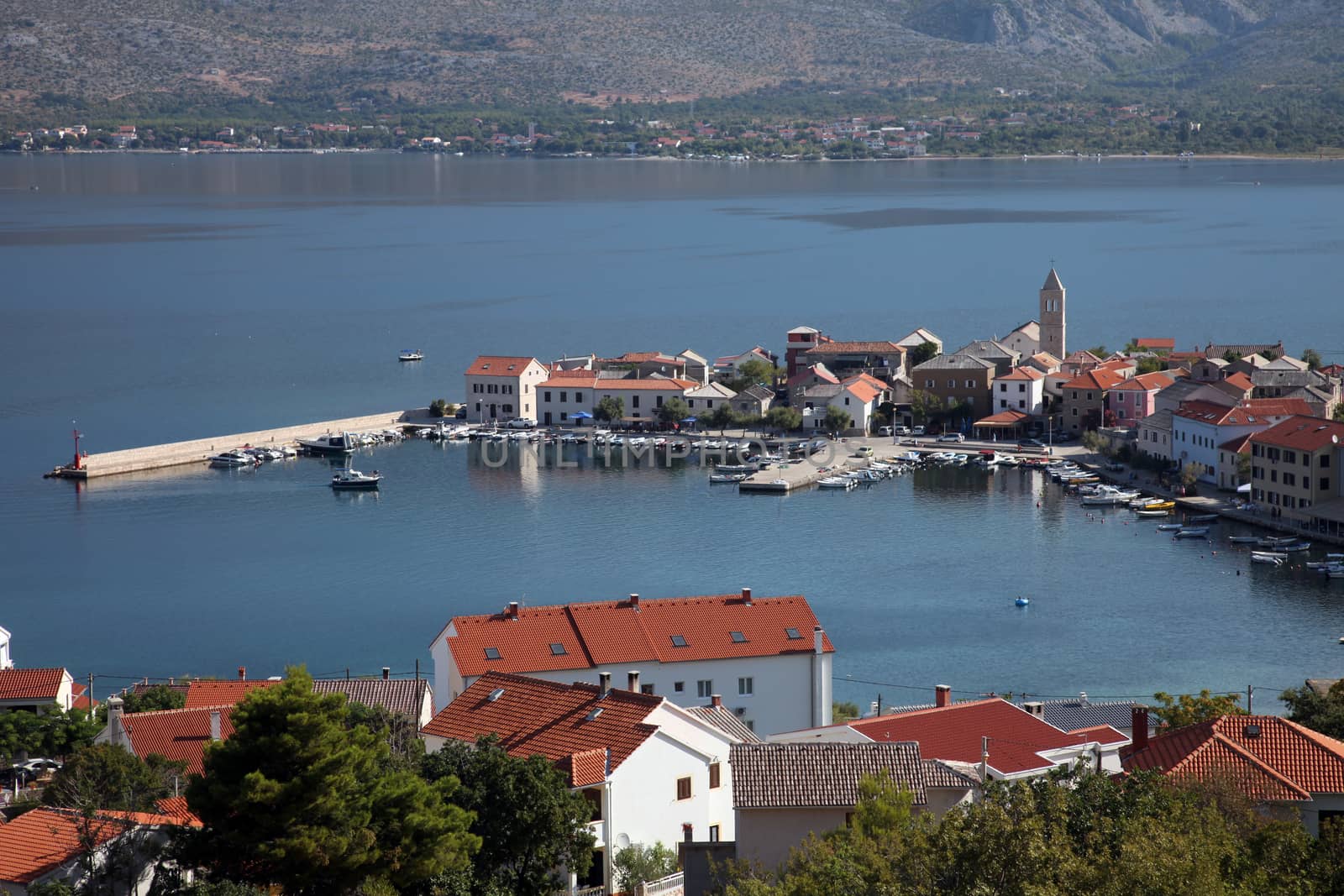 Vinjerac, a small coastal town on the Adriatic Sea in Croatia