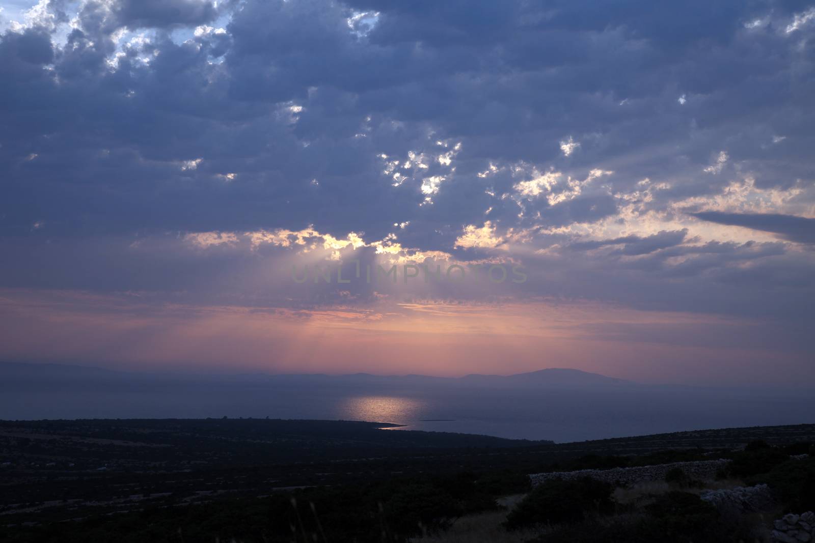 Sundown, Adriatic sea