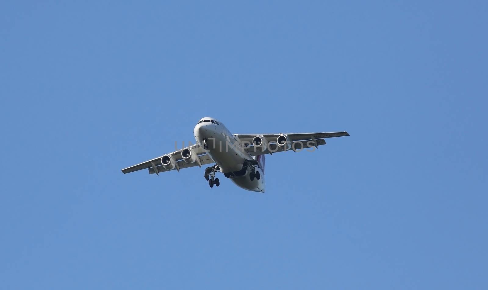 Avro RJ100, registration XB-IXP of Swiss  Airlines landing on Zagreb Airport Pleso