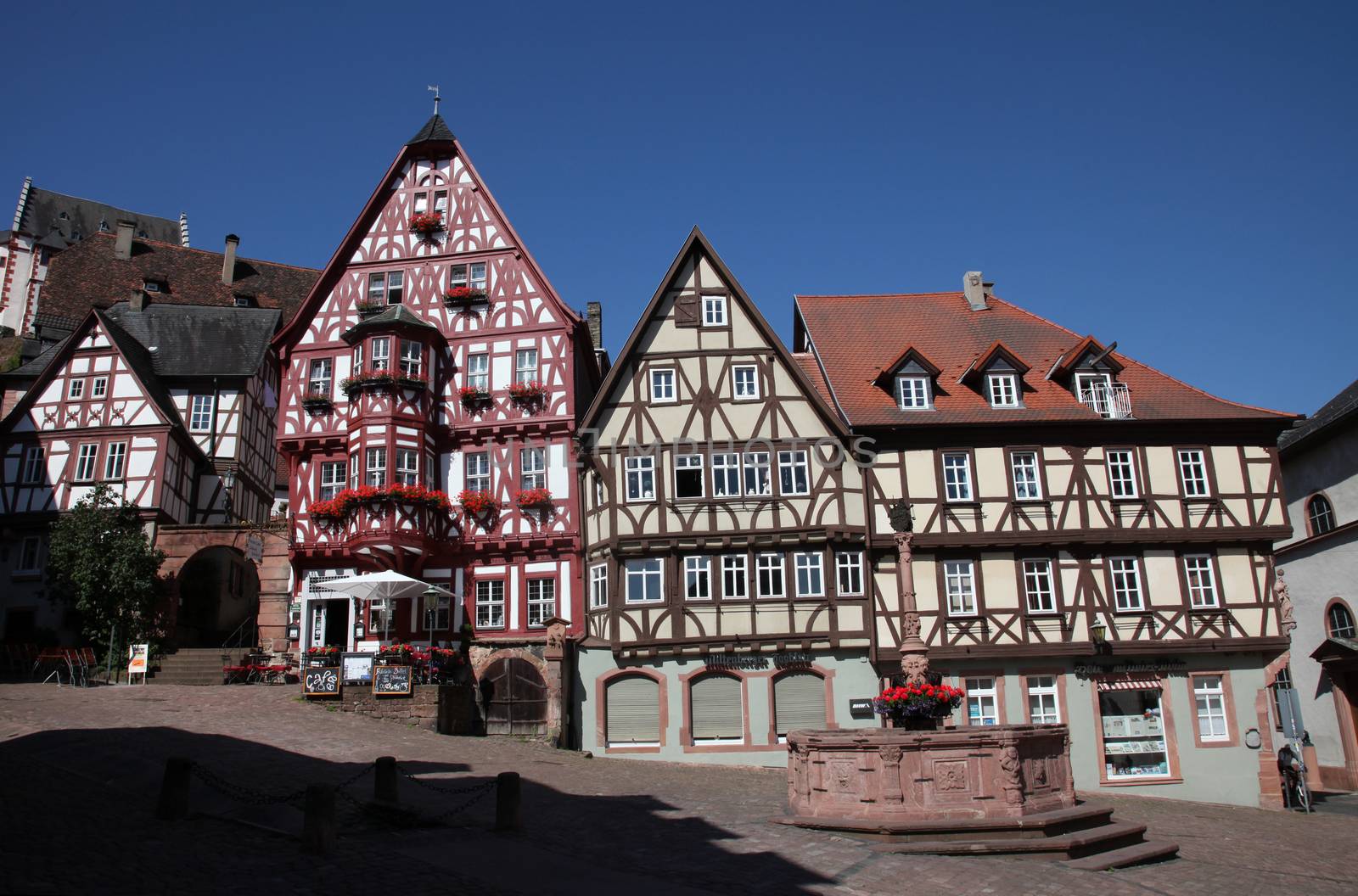 Half-timbered old houses in Miltenberg, Germany by atlas