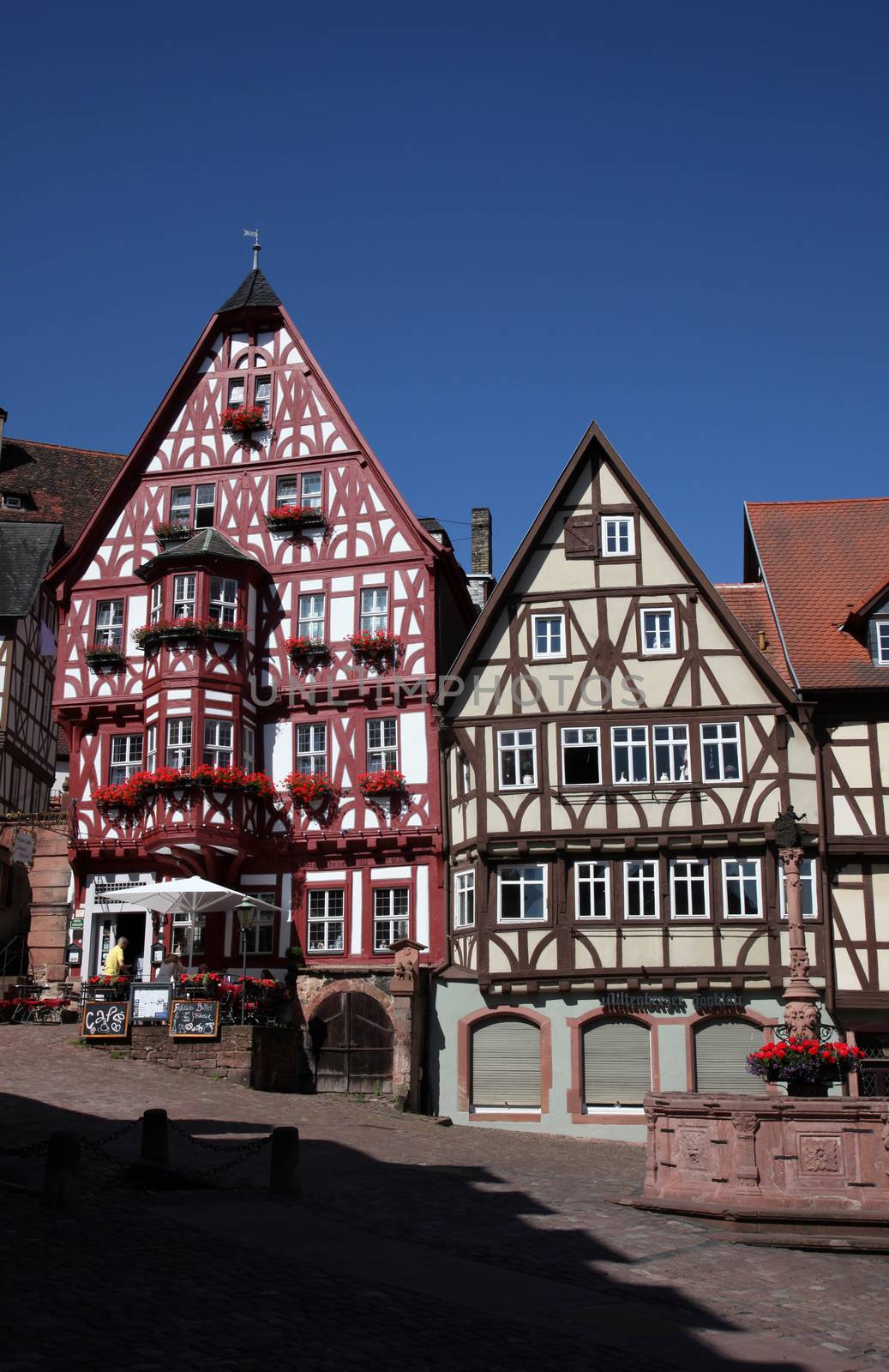 Half-timbered old houses in Miltenberg, Germany by atlas