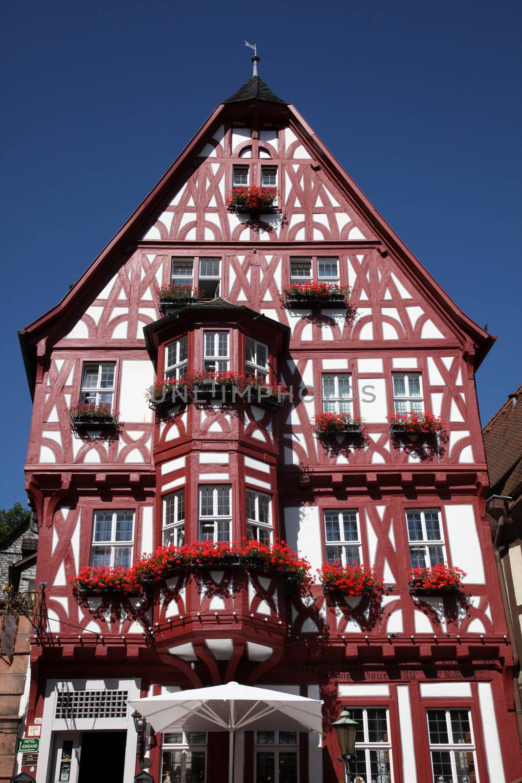 Half-timbered old houses in Miltenberg, Germany by atlas