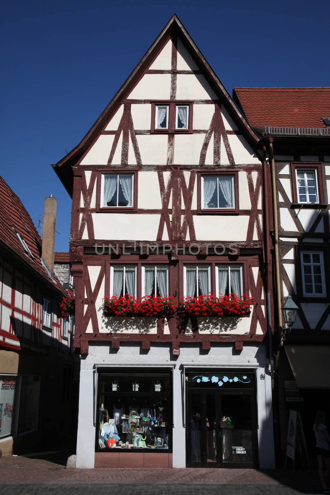 Half-timbered old houses in Miltenberg, Germany by atlas