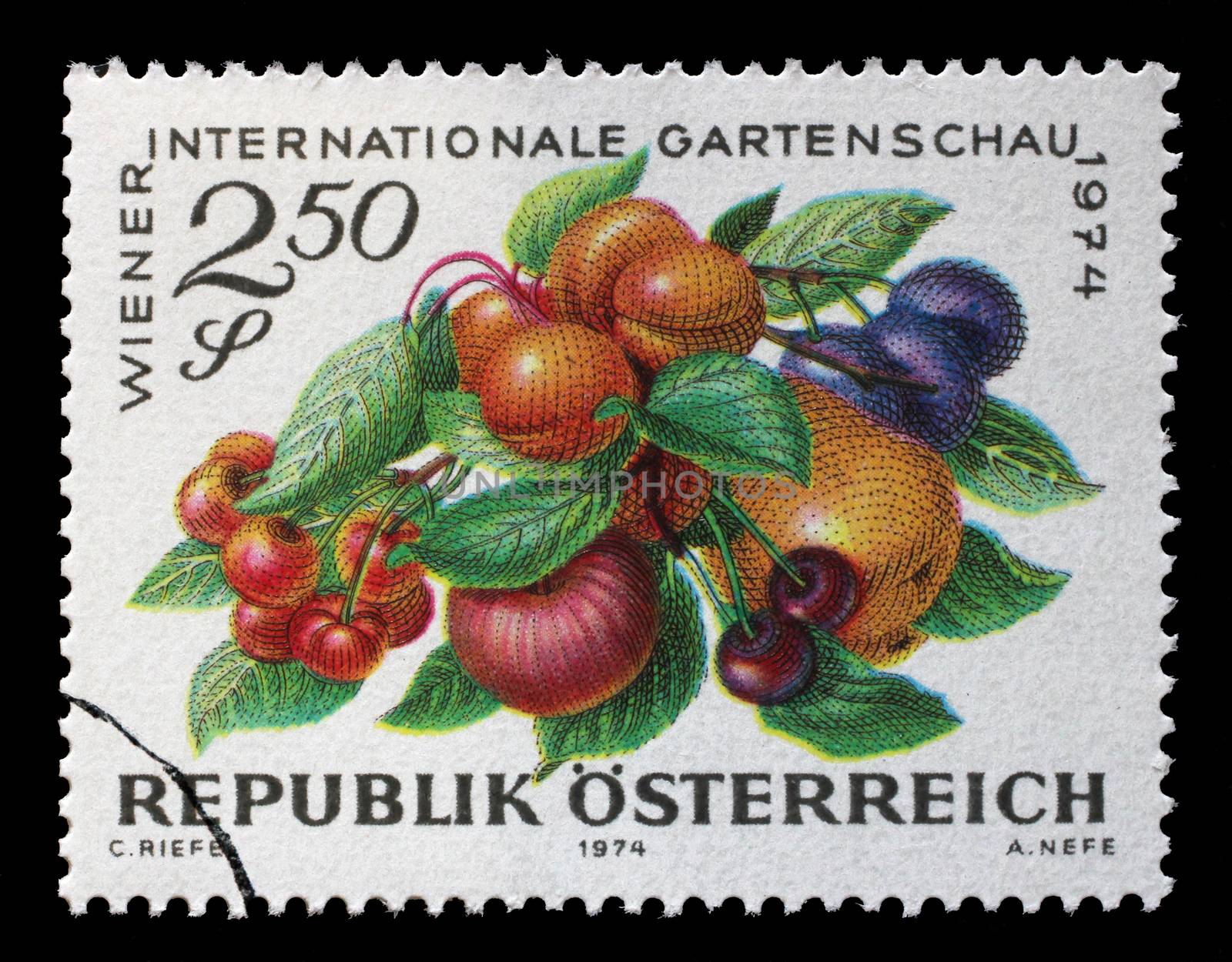 Stamp printed in Austria, devoted to the International Garden Show, Vienna by atlas