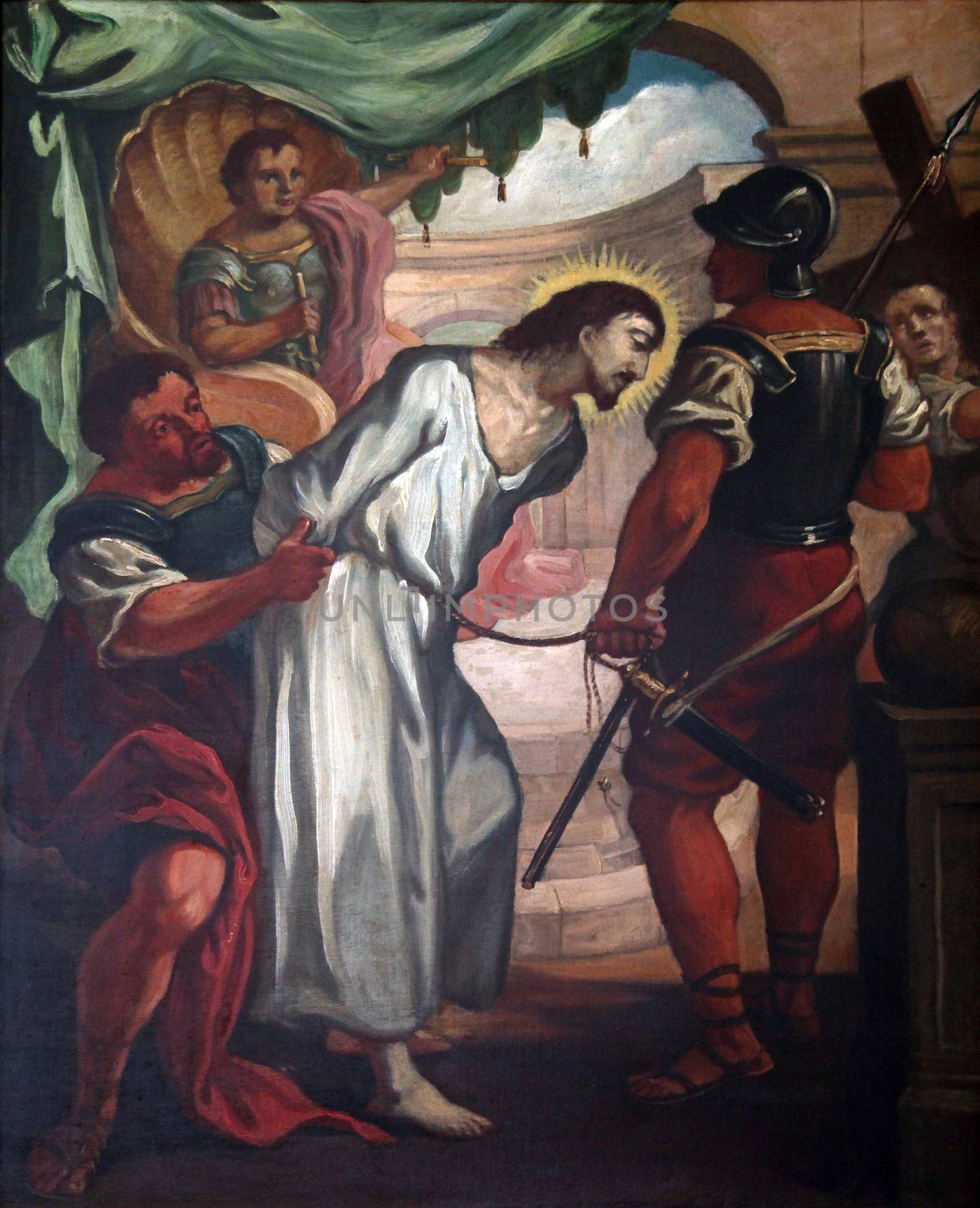 1st Stations of the Cross, Jesus is condemned to death by atlas