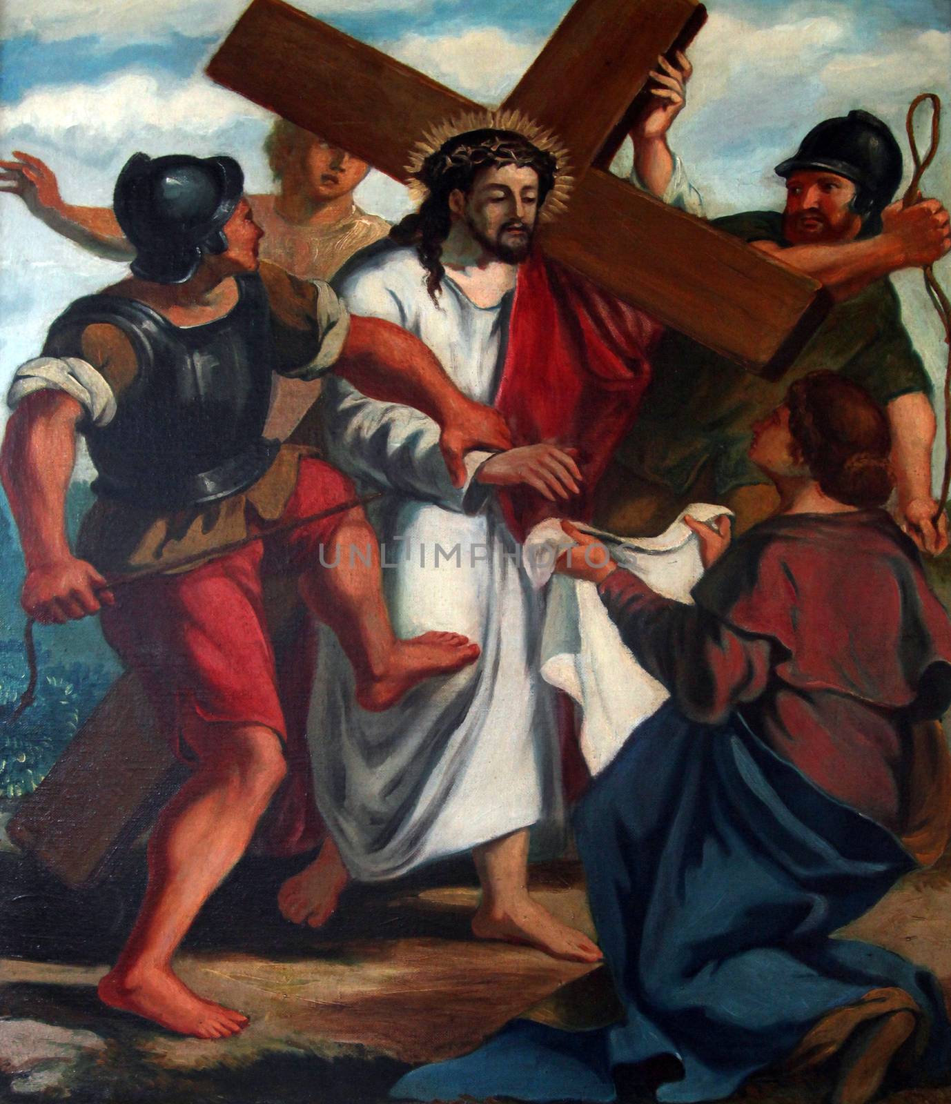 6th Stations of the Cross, Veronica wipes the face of Jesus by atlas