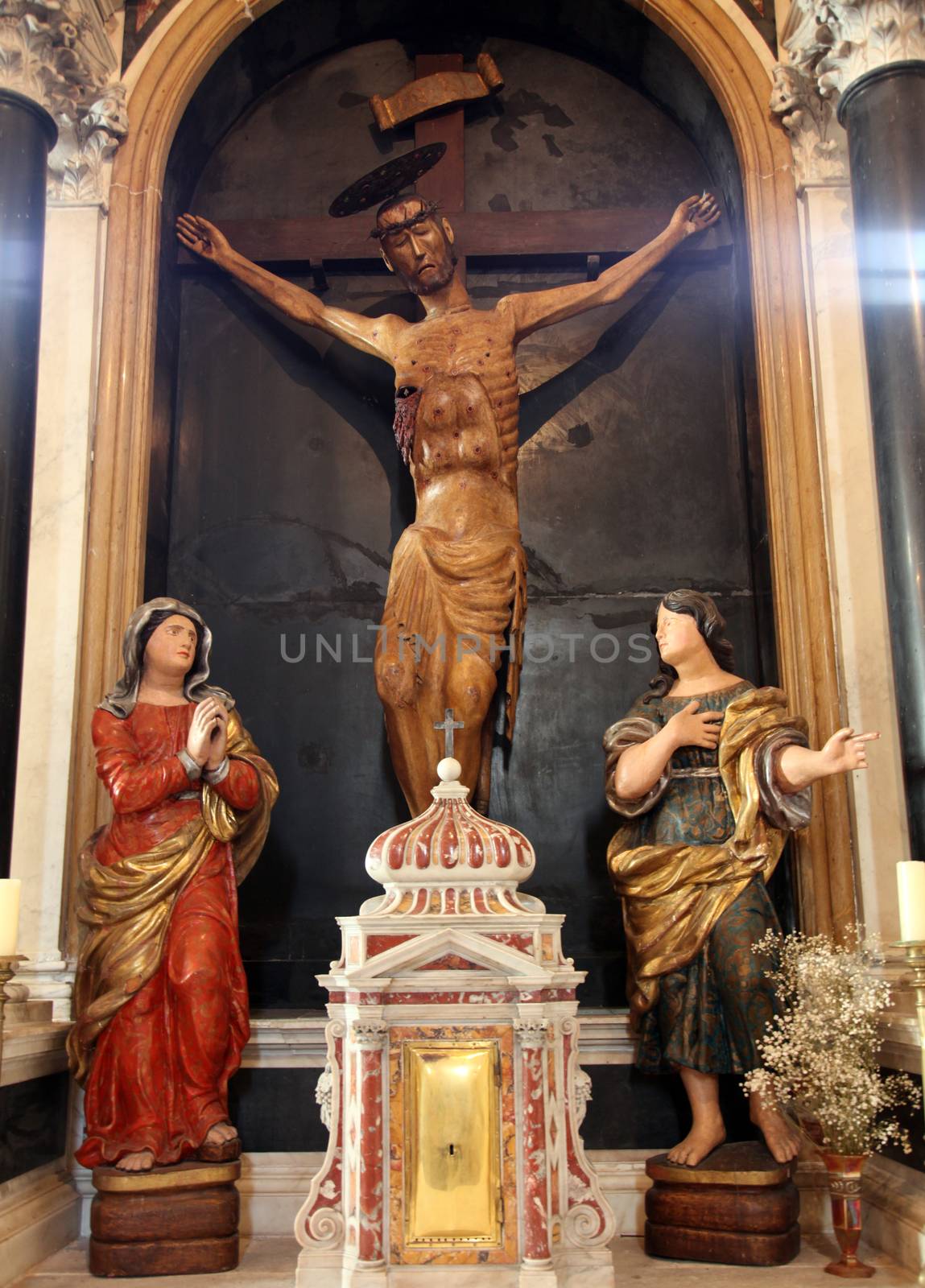 Crucifixion, Jesus on the cross, Church of St Mary in Kotor, Montenegro