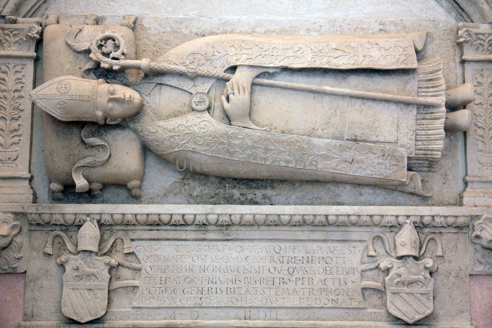 Detail of grand gate of old town of Kotor, Montenegro