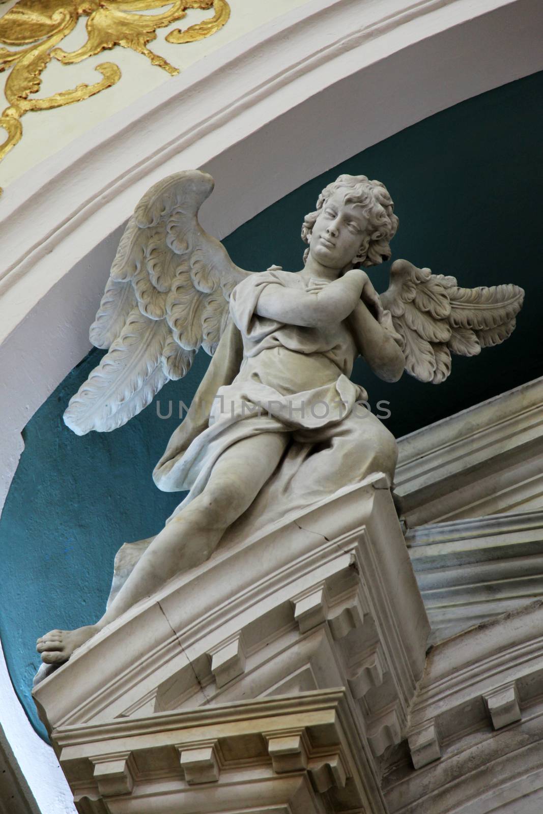 Angel, Catholic Church Saint Eustache in Dobrota, Montenegro